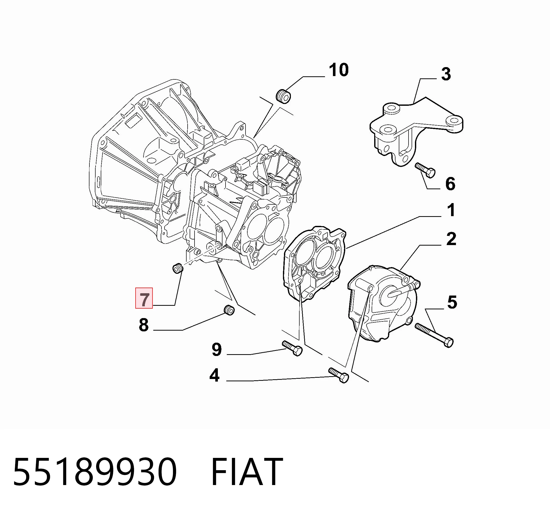 55189930 Fiat/Alfa/Lancia Tampão de panela de motor