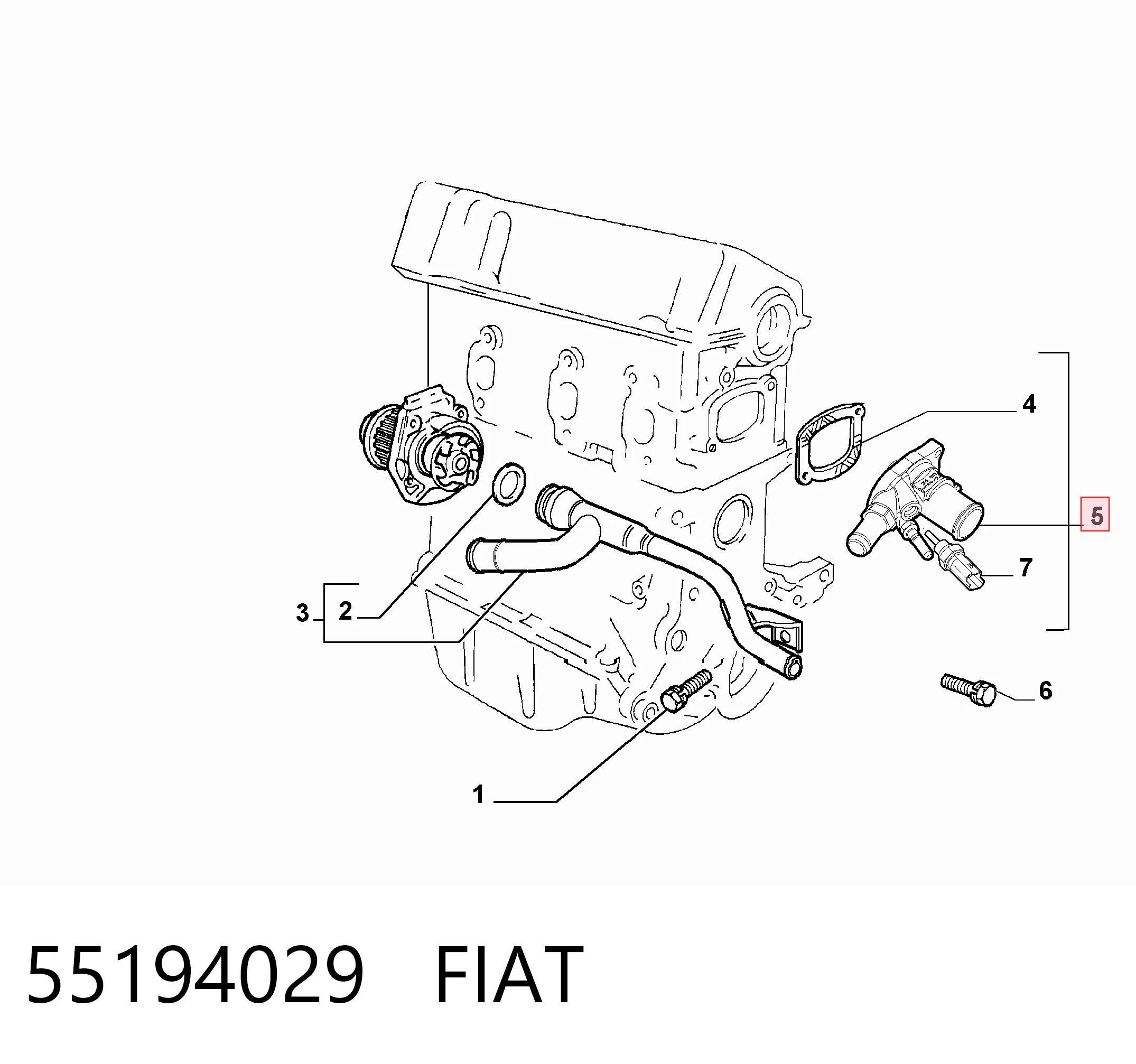 55194029 Fiat/Alfa/Lancia Termostato