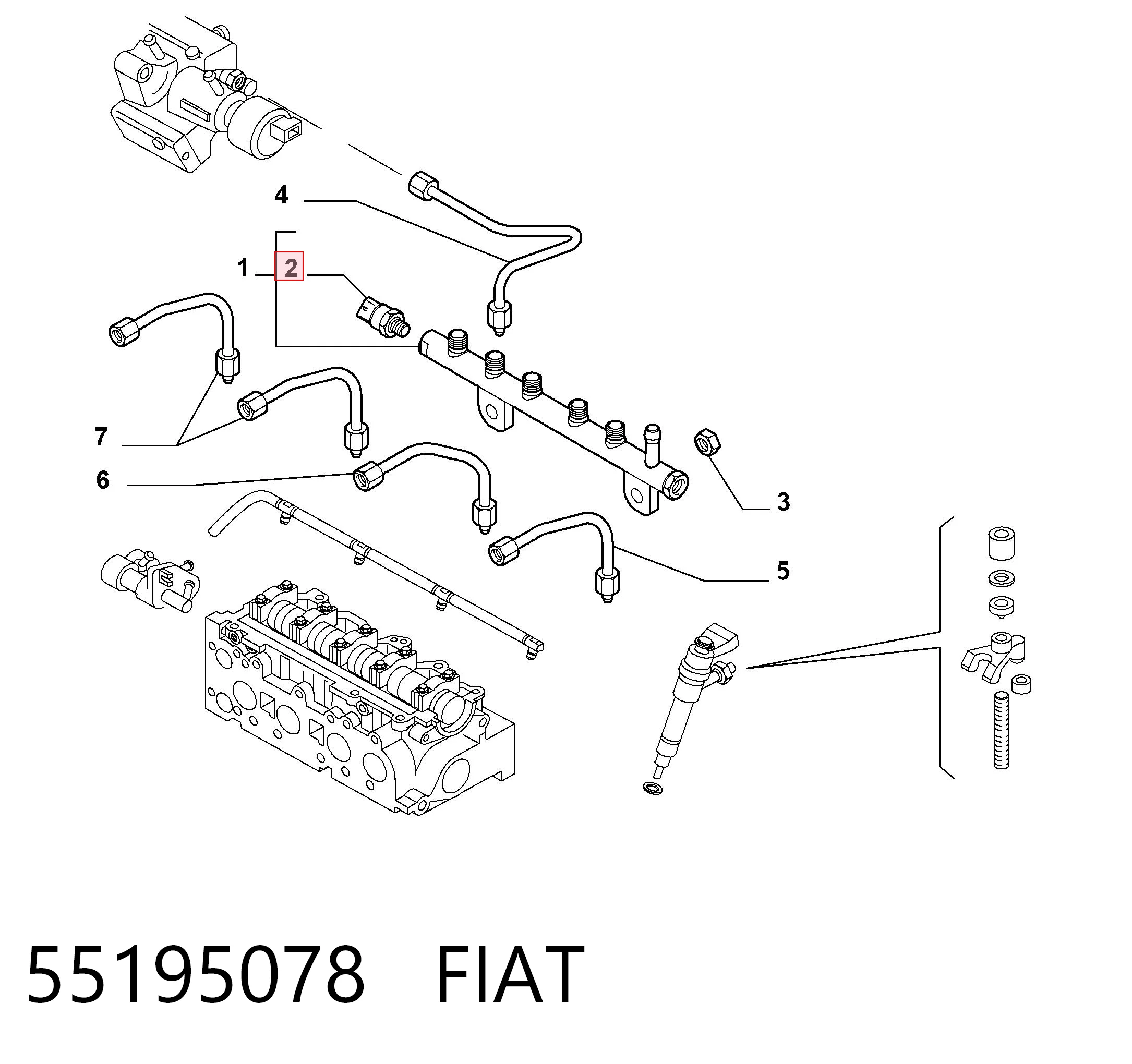 Sensor de pressão de combustível Fiat Punto  199 ao melhor preço