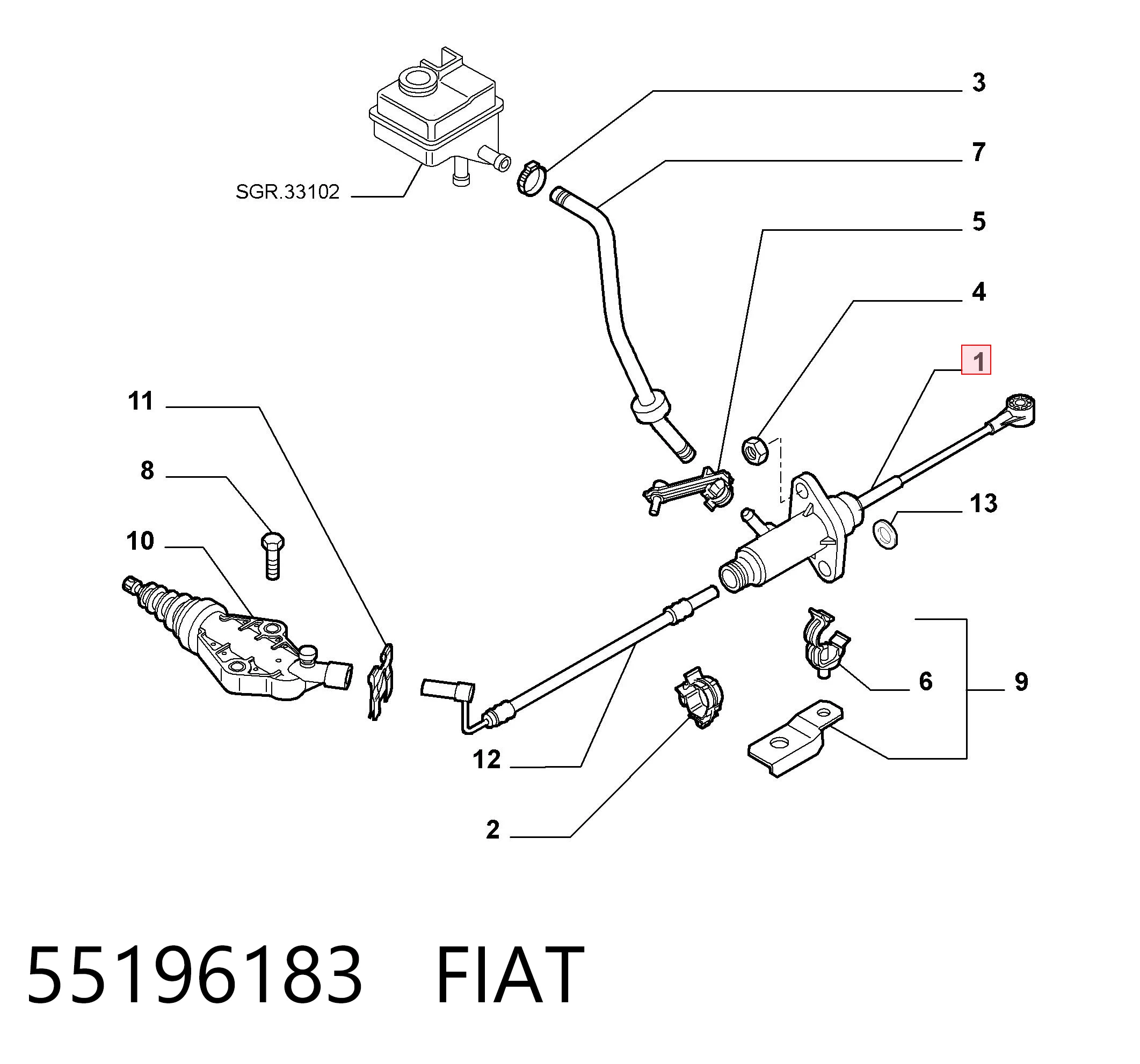 Cilindro mestre de embraiagem Fiat Punto I 176 ao melhor preço