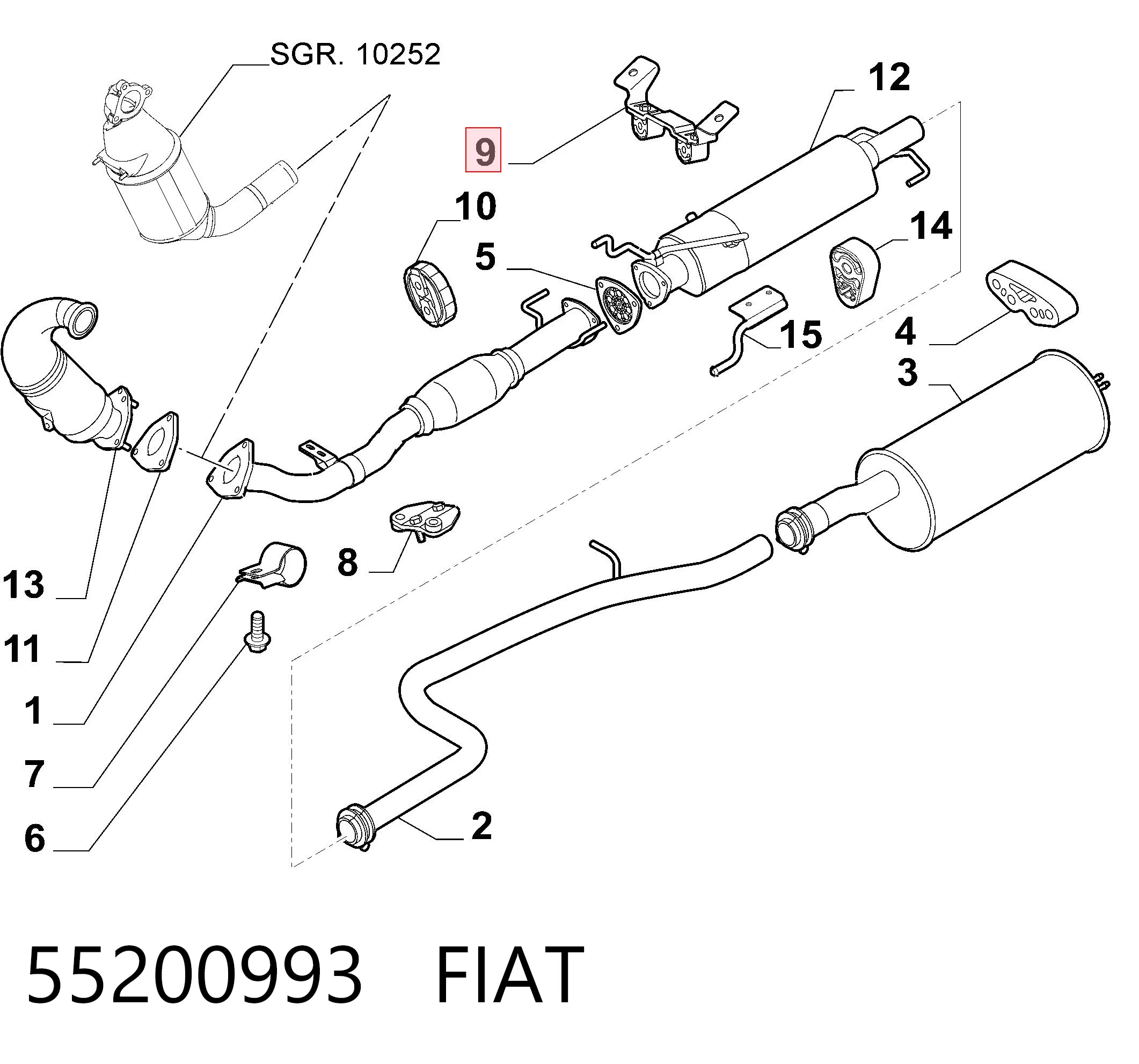 Coxim de fixação do silenciador C2P13213 Jaguar