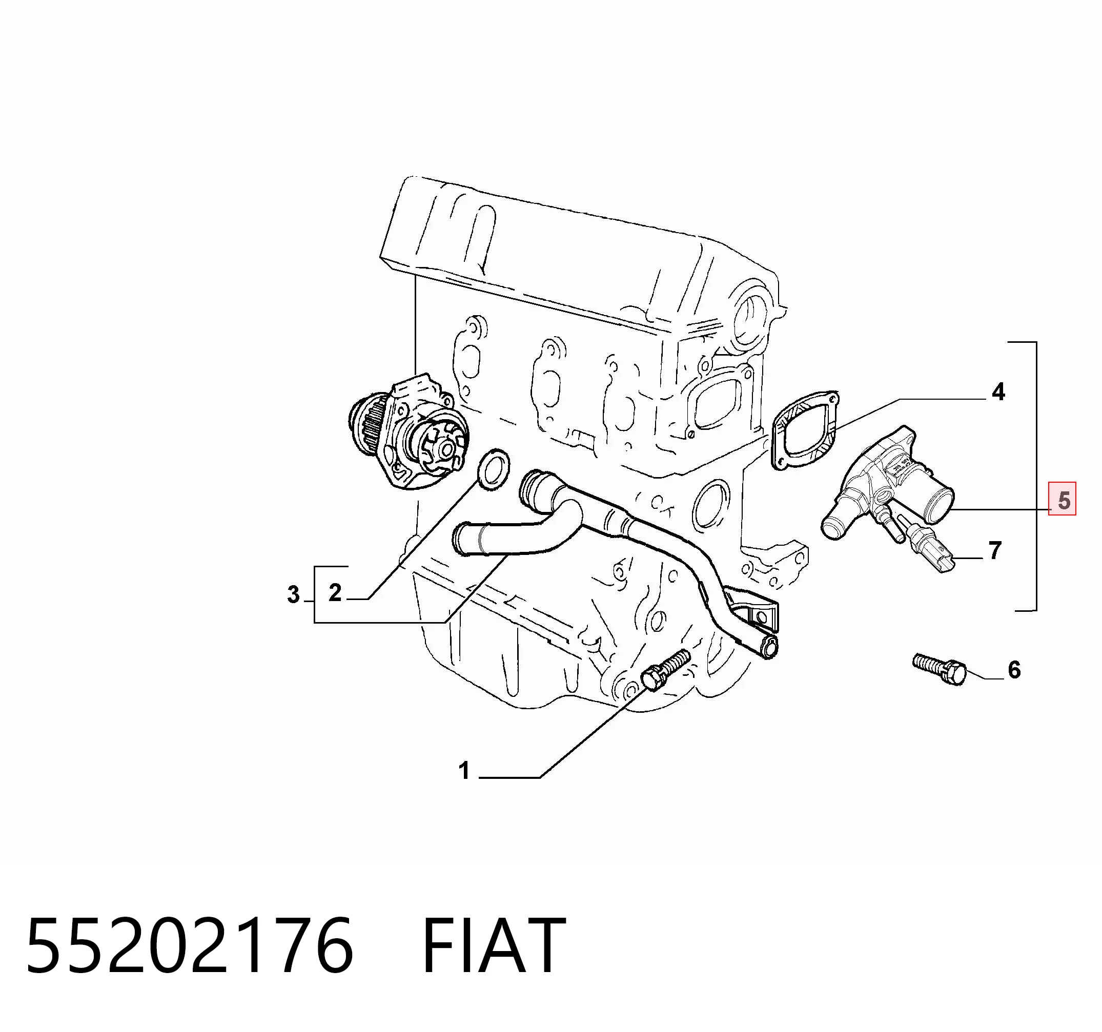 55202176 Fiat/Alfa/Lancia Termostato