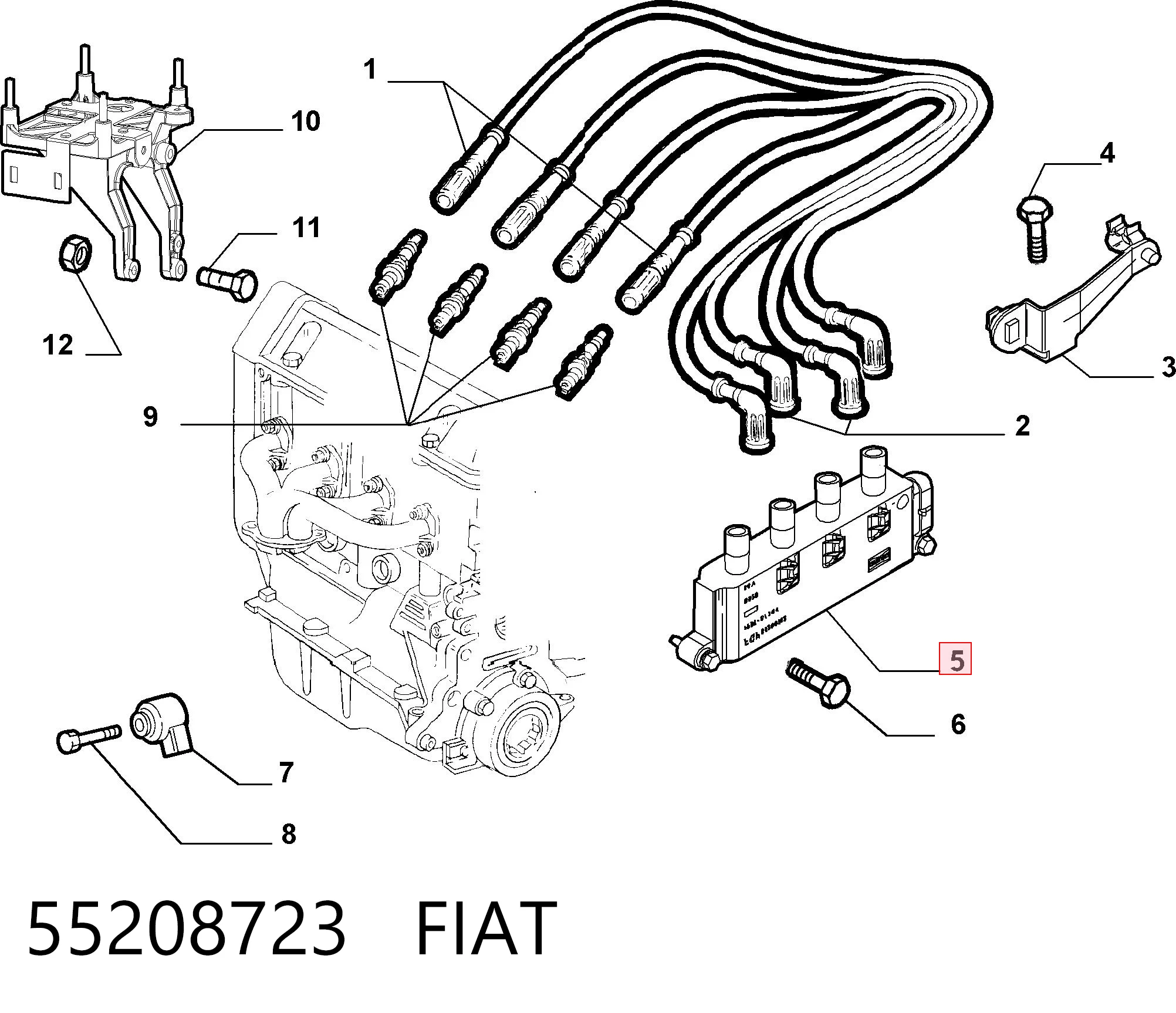 55208723 Fiat/Alfa/Lancia Bobina de ignição