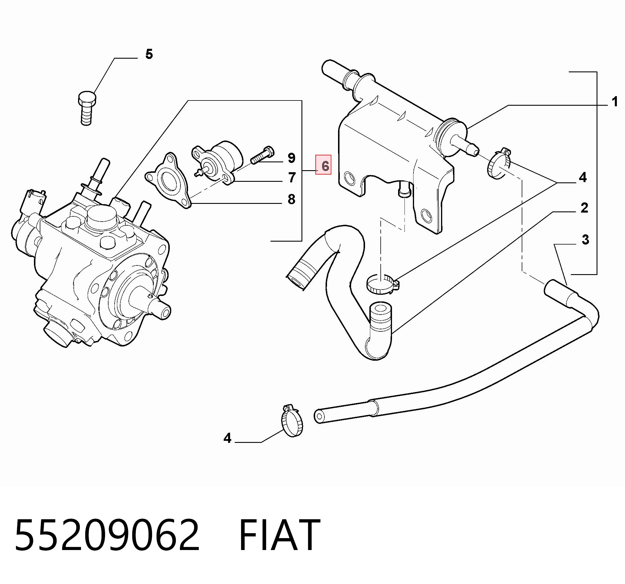 Compre 55234362 Peugeot/Citroen Bomba de combustível de pressão alta