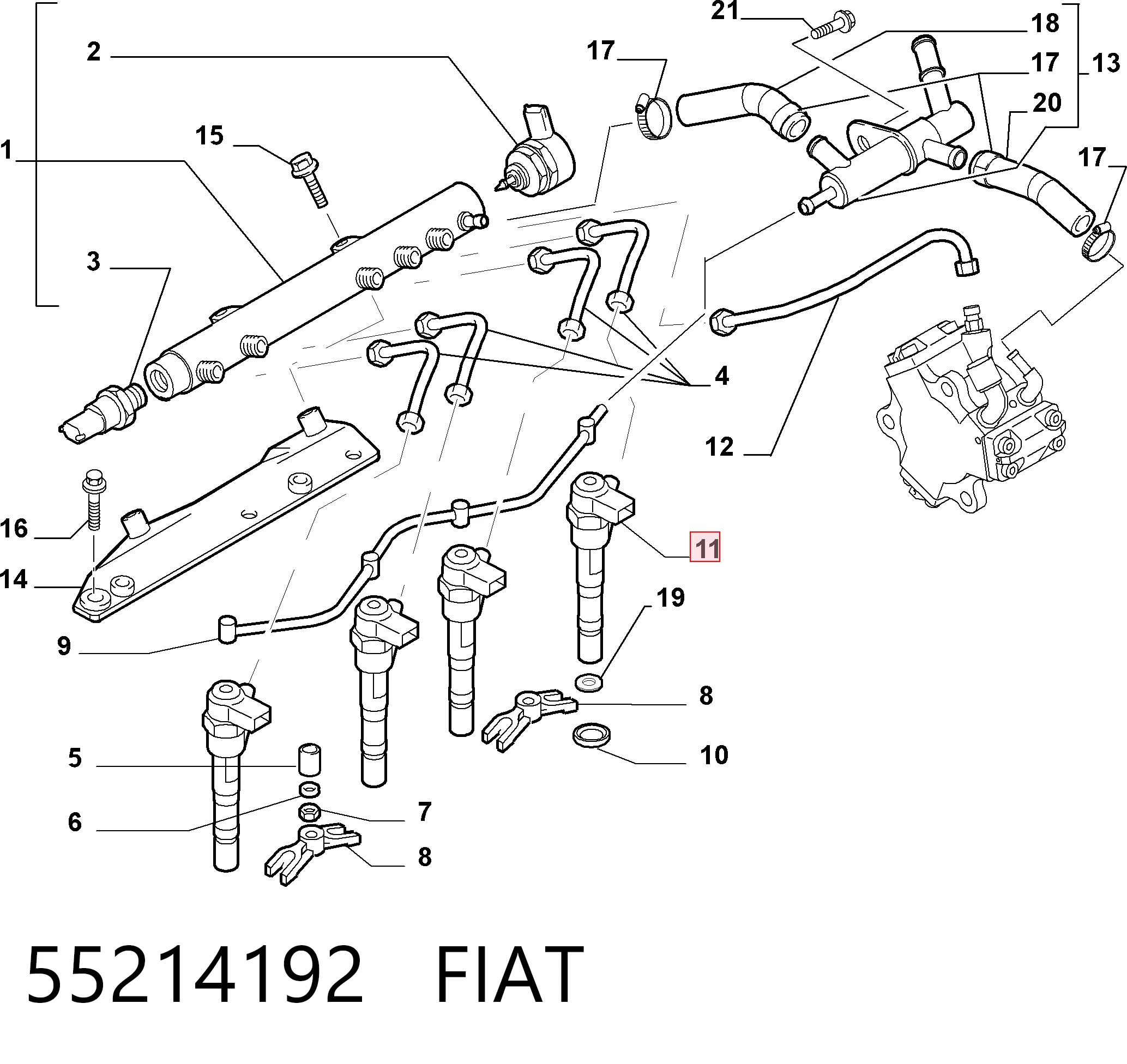 Compre 986435204 Bosch Injetor de injeção de combustível