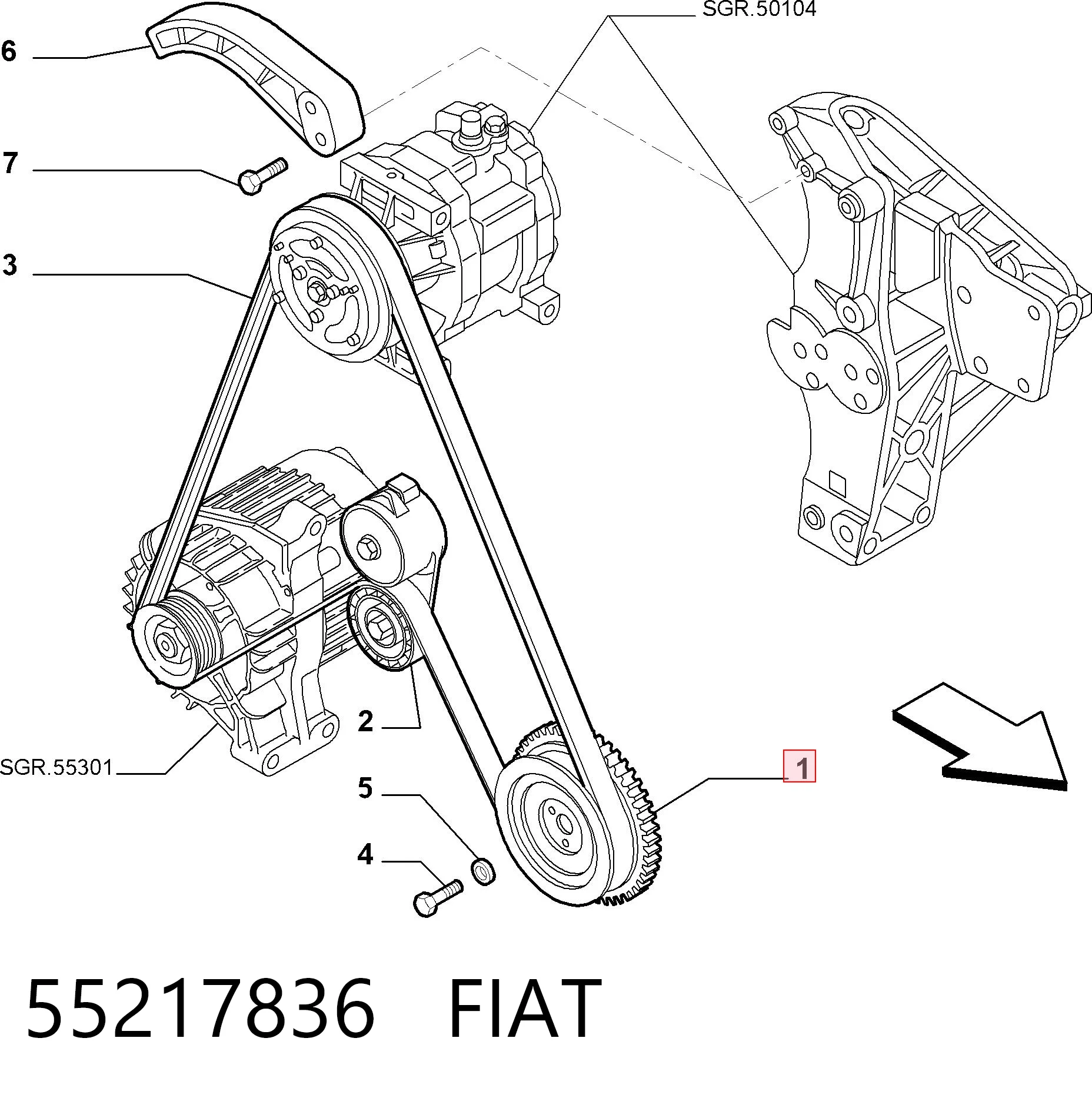 Polia de cambota Fiat Panda I hatchback (141A) (1982 - 2003) I
