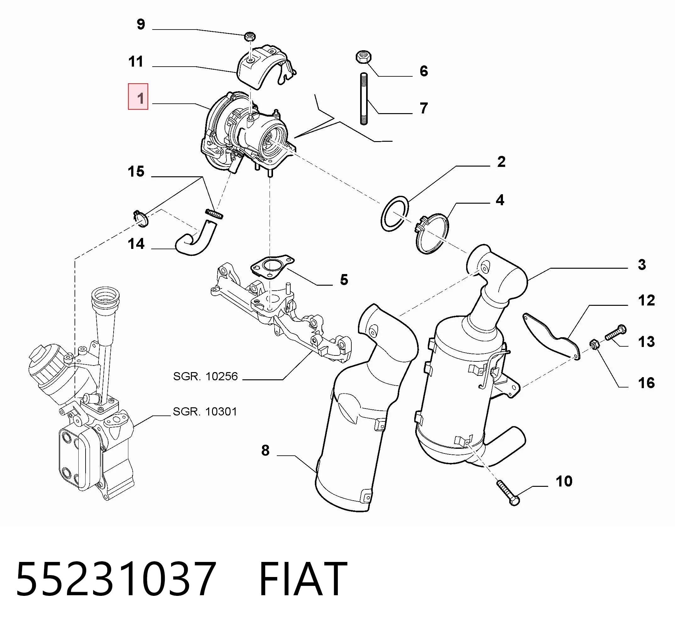 55231037 Fiat/Alfa/Lancia Turbina