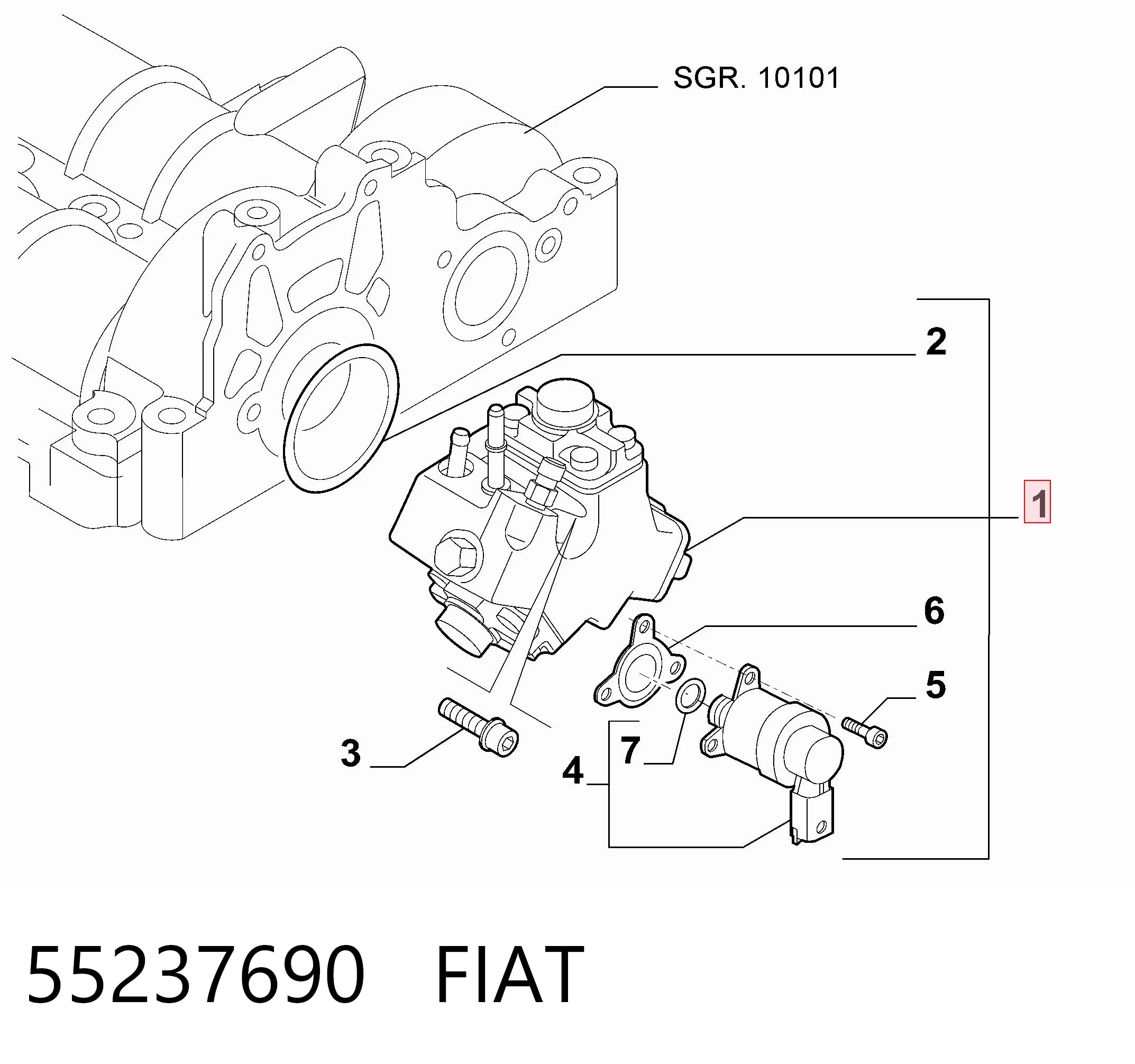 55237690 Fiat/Alfa/Lancia Bomba de combustível de pressão alta