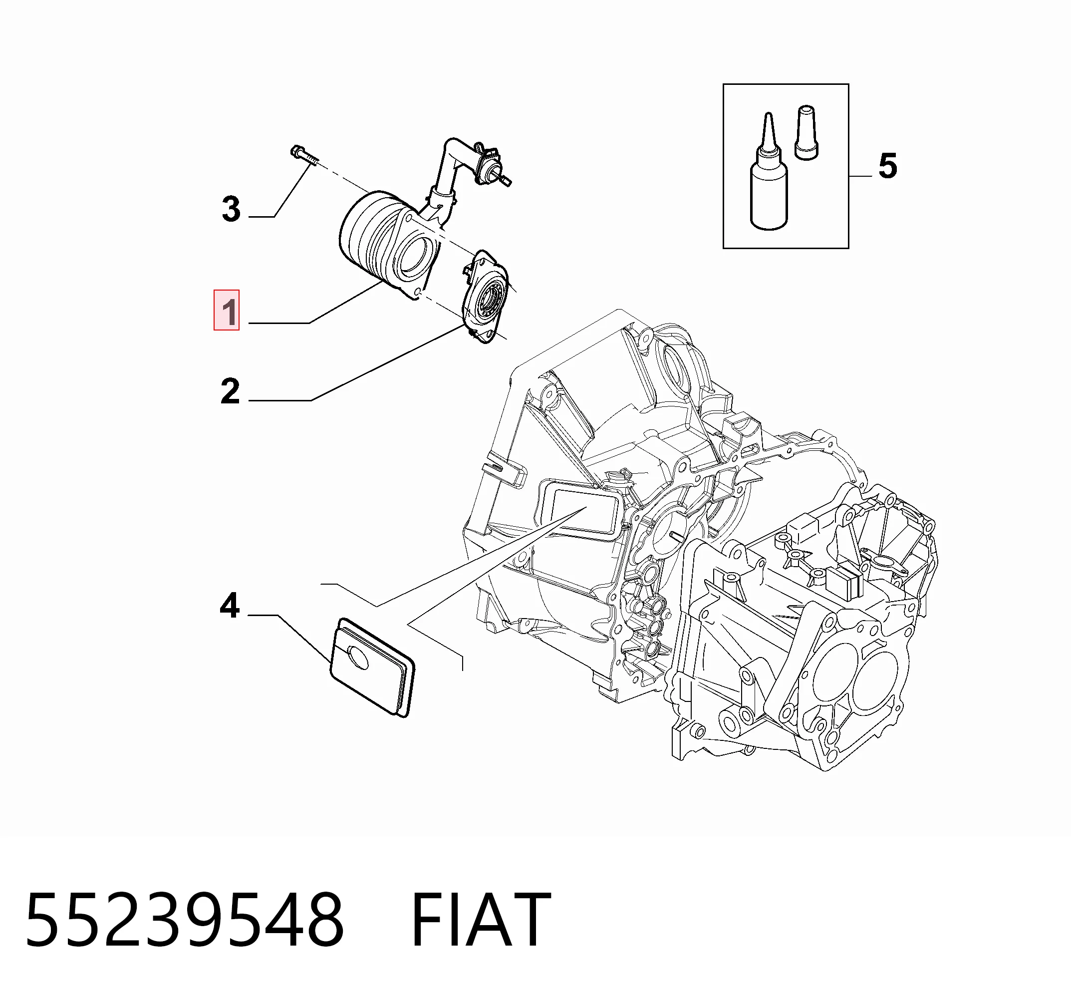 Cilindro de trabalho de embraiagem montado com rolamento de desengate 1616406680 Peugeot/Citroen