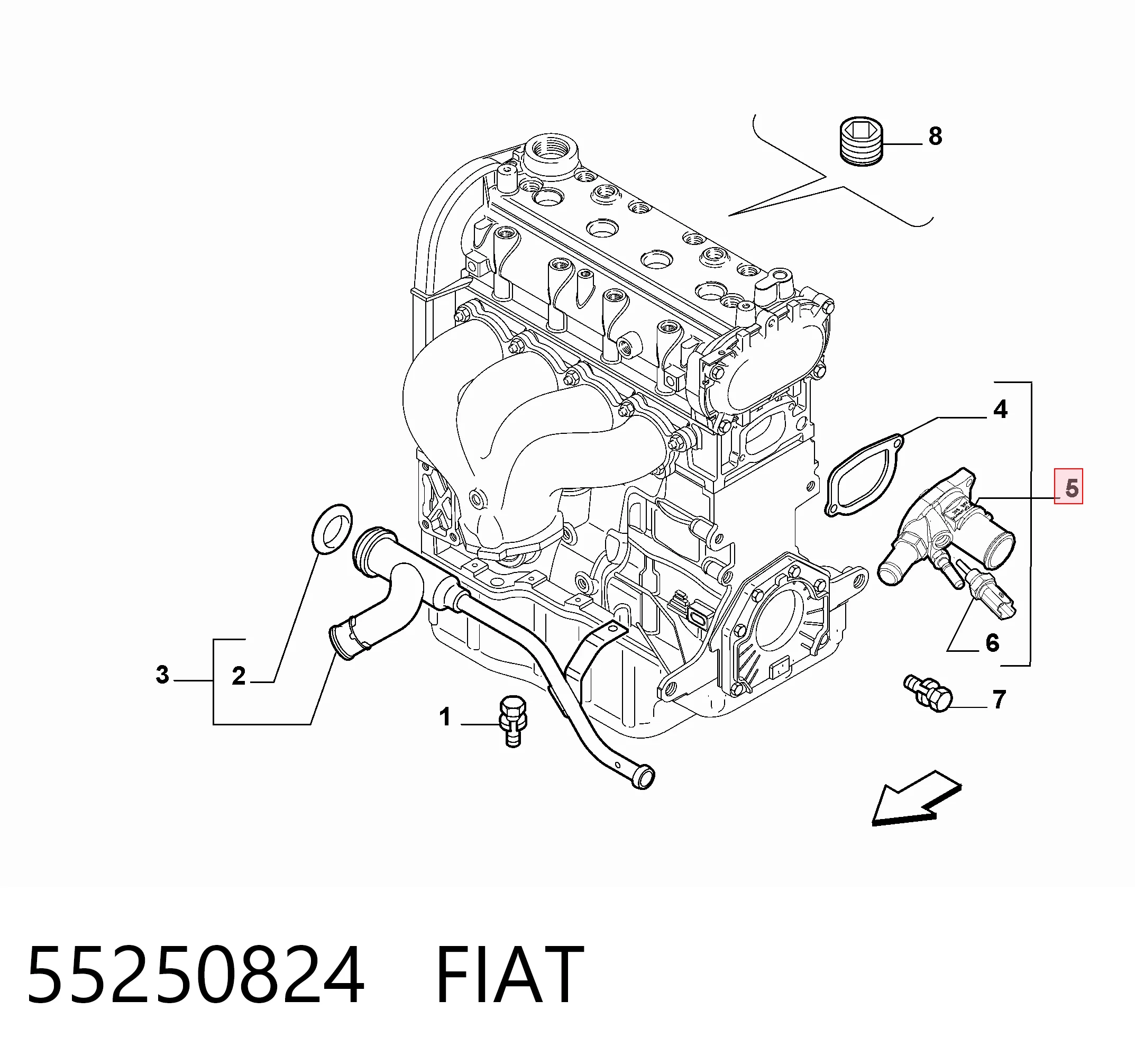 55250824 Fiat/Alfa/Lancia Termostato
