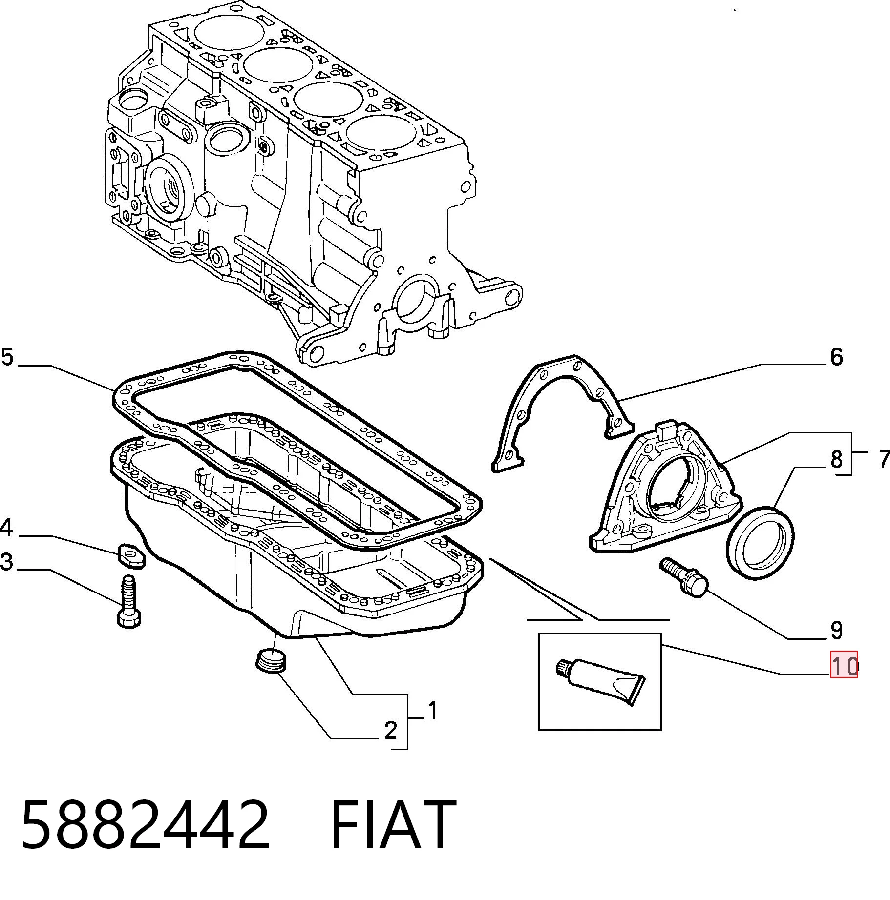 Selante de silicone Renault (RVI) 7701404452