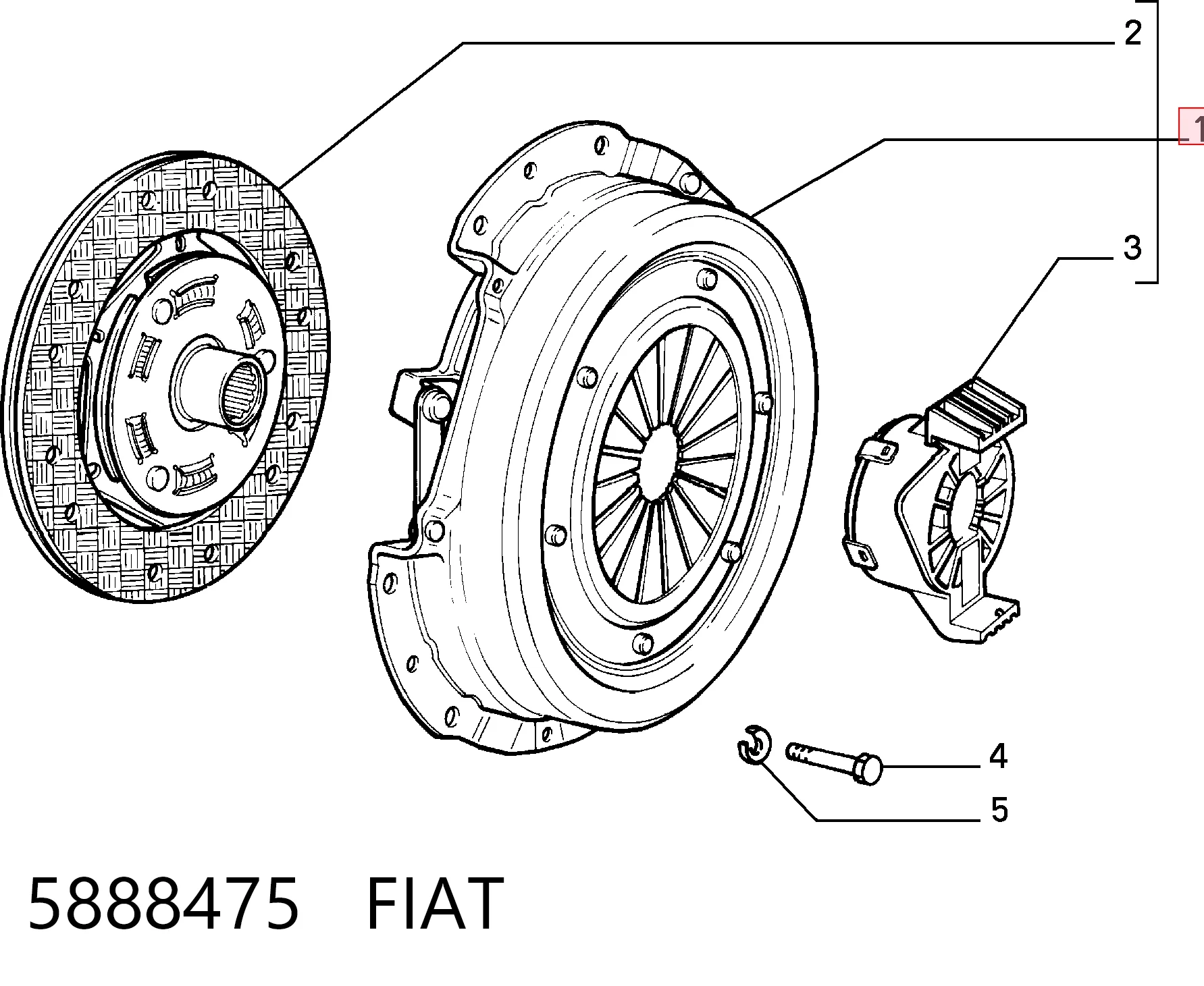 Kit de embraiagem (3 peças) para Fiat Panda 141A