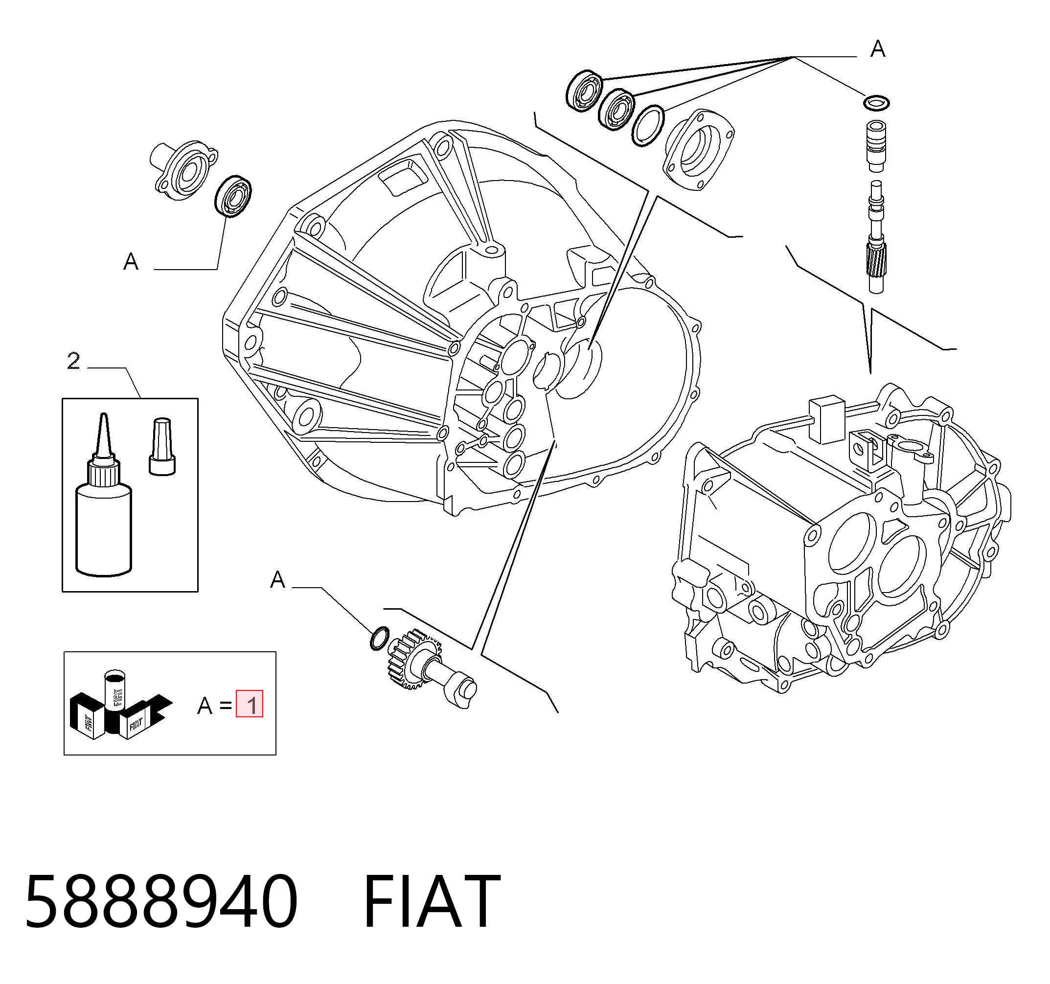 Kit de reparação da Caixa de Mudança Fiat Tipo  160 ao melhor preço