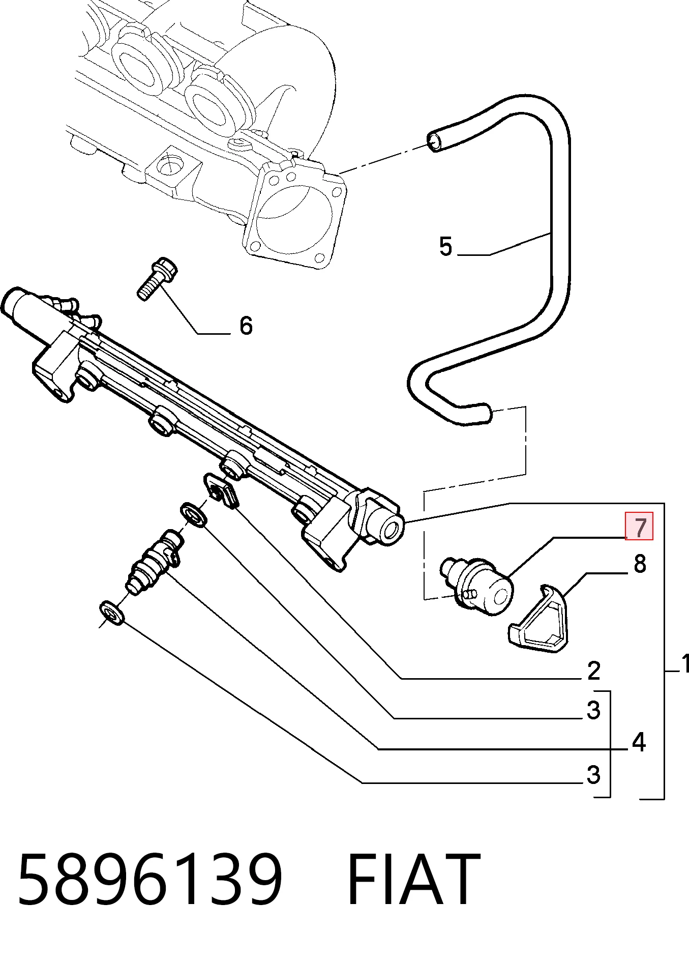 Compre Regulador de pressão de combustível na régua de injectores Audi 80 