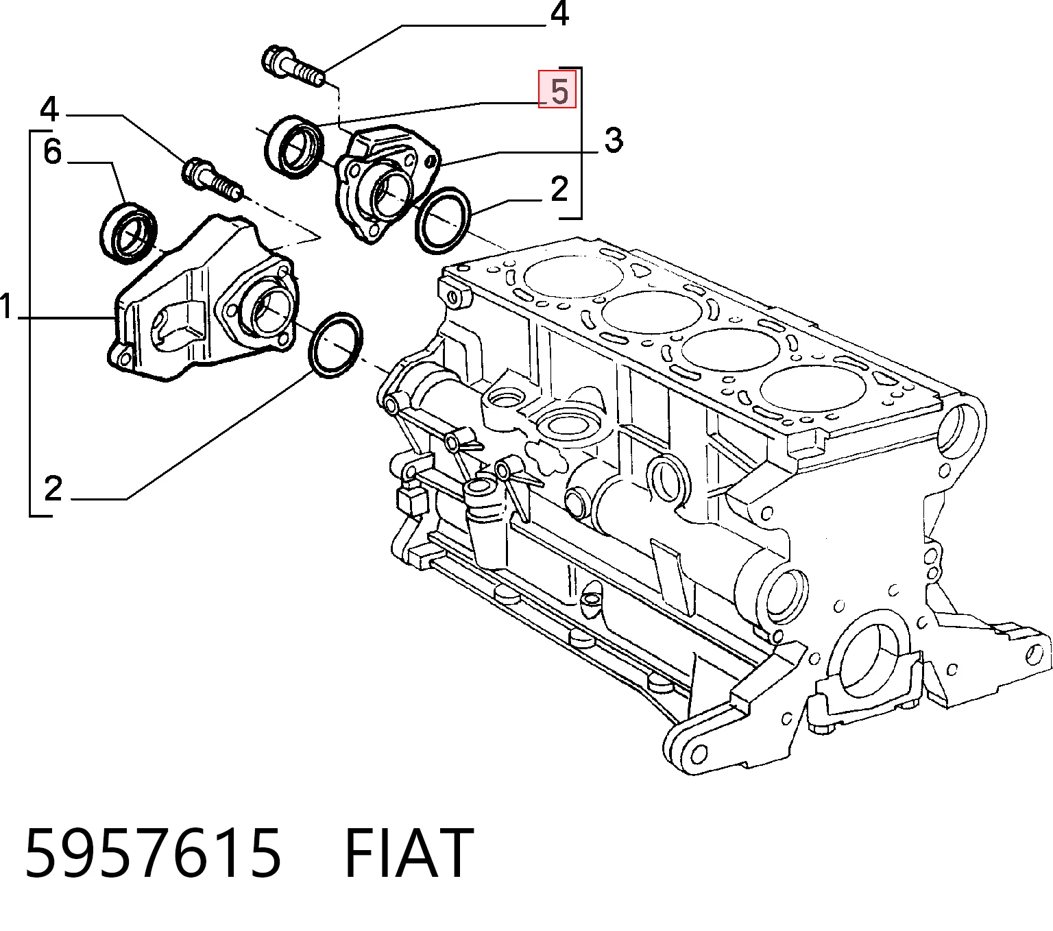  Vedação dianteira de cambota de motor Lancia Delta I hatchback (831AB0) (1982 - 1993) I