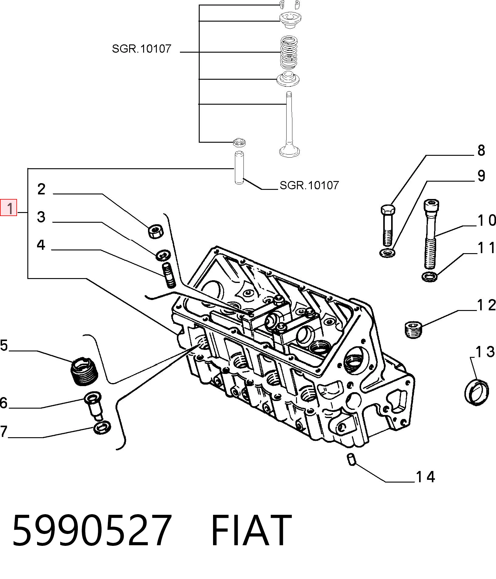 Cabeça de motor (CBC) para Fiat Ducato I 280