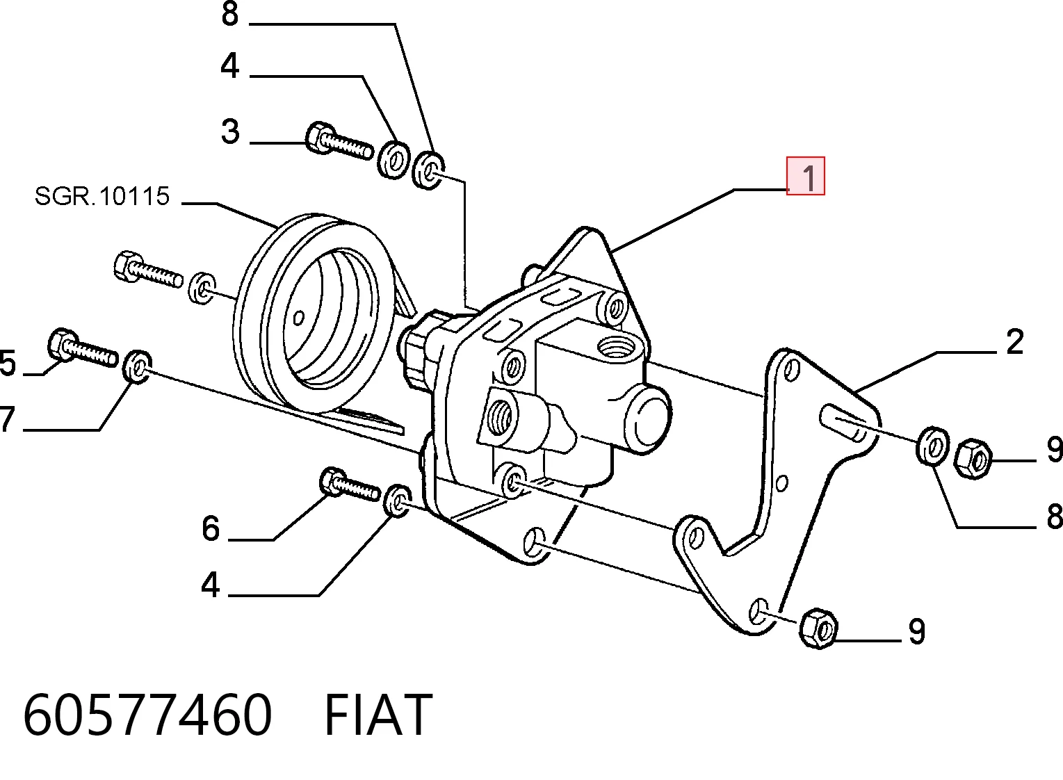 Bomba da Direção hidrâulica assistida Alfa Romeo 33  907A