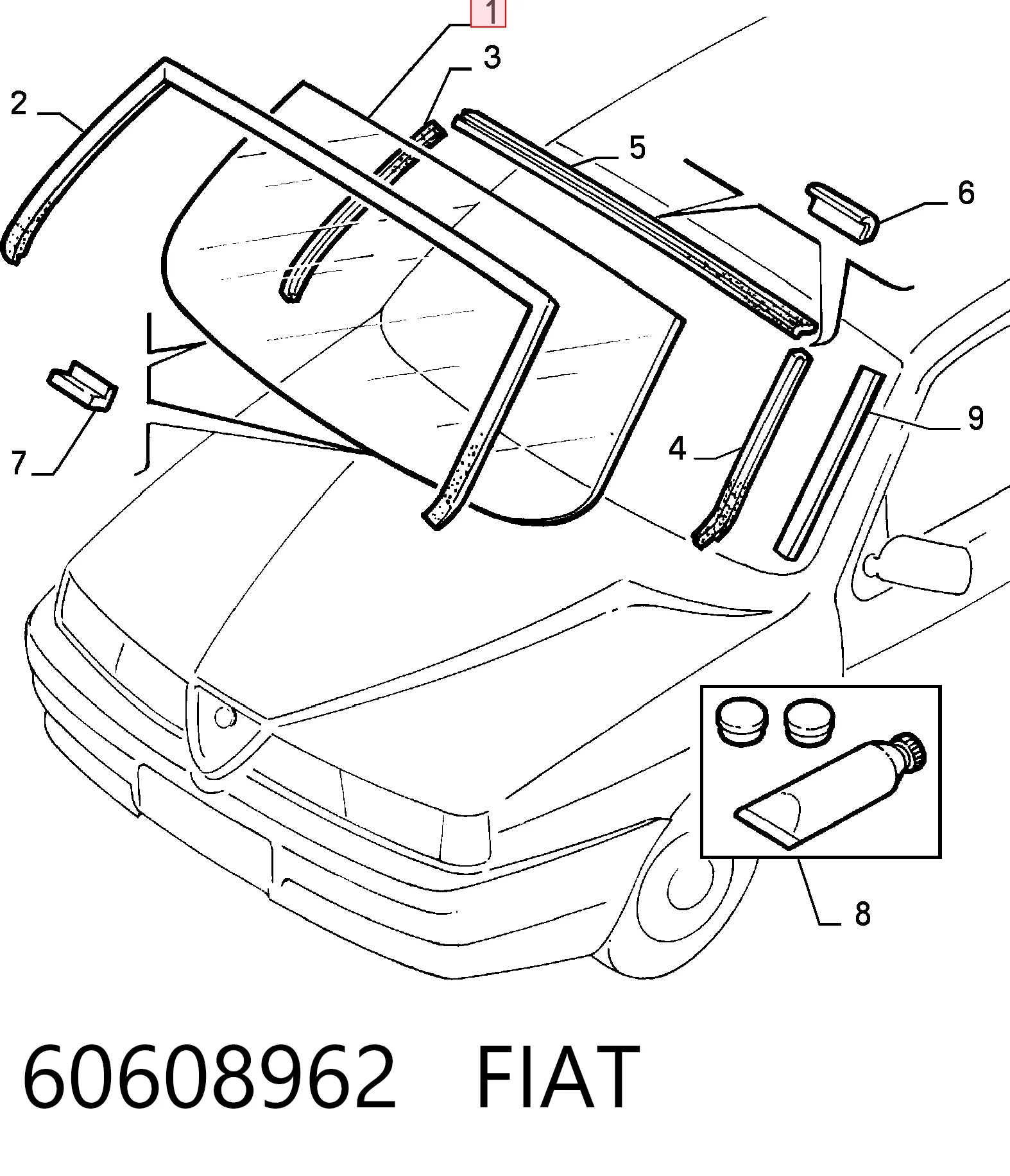 7797987 Fiat/Alfa/Lancia Pára-brisas