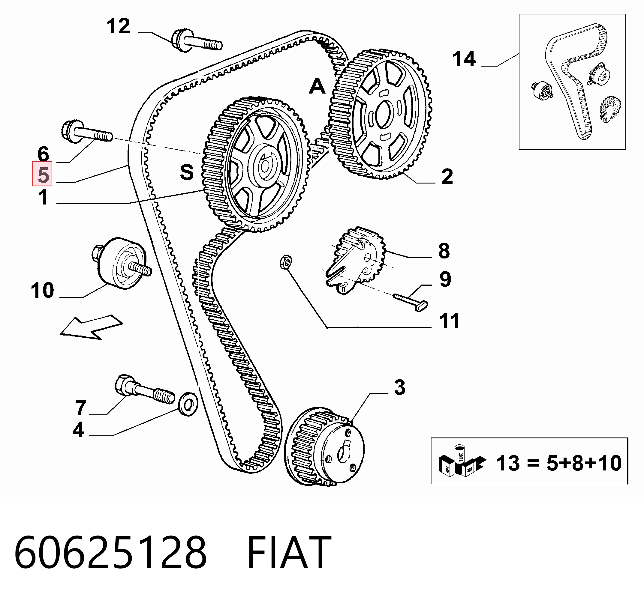  Correia do mecanismo de distribuição de gás Alfa Romeo 146 hatchback (930) (1994 - 2001) 