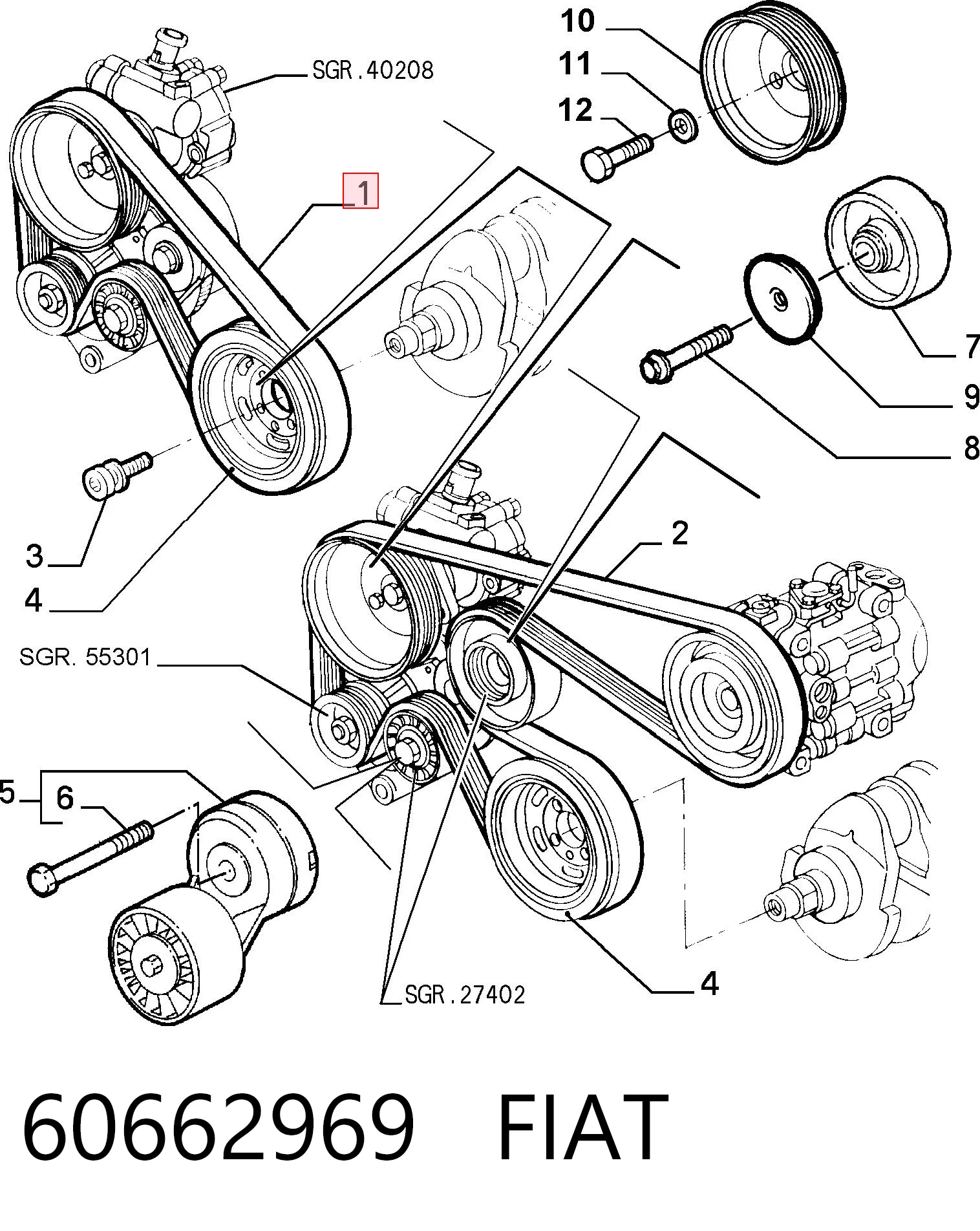 Correia dos conjuntos de transmissão para Alfa Romeo 146 930