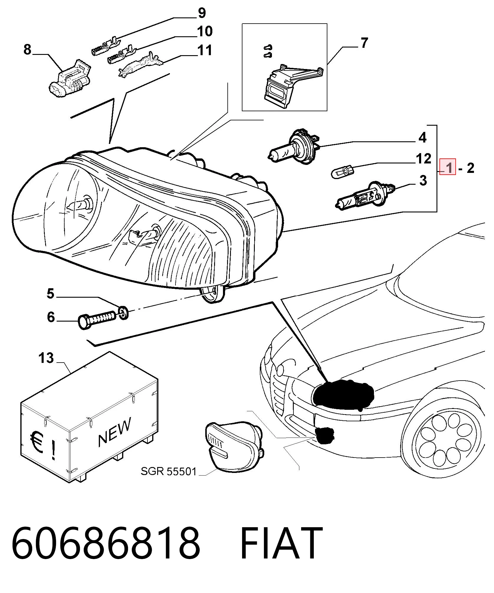 Luz esquerda Alfa Romeo 156  932 ao melhor preço