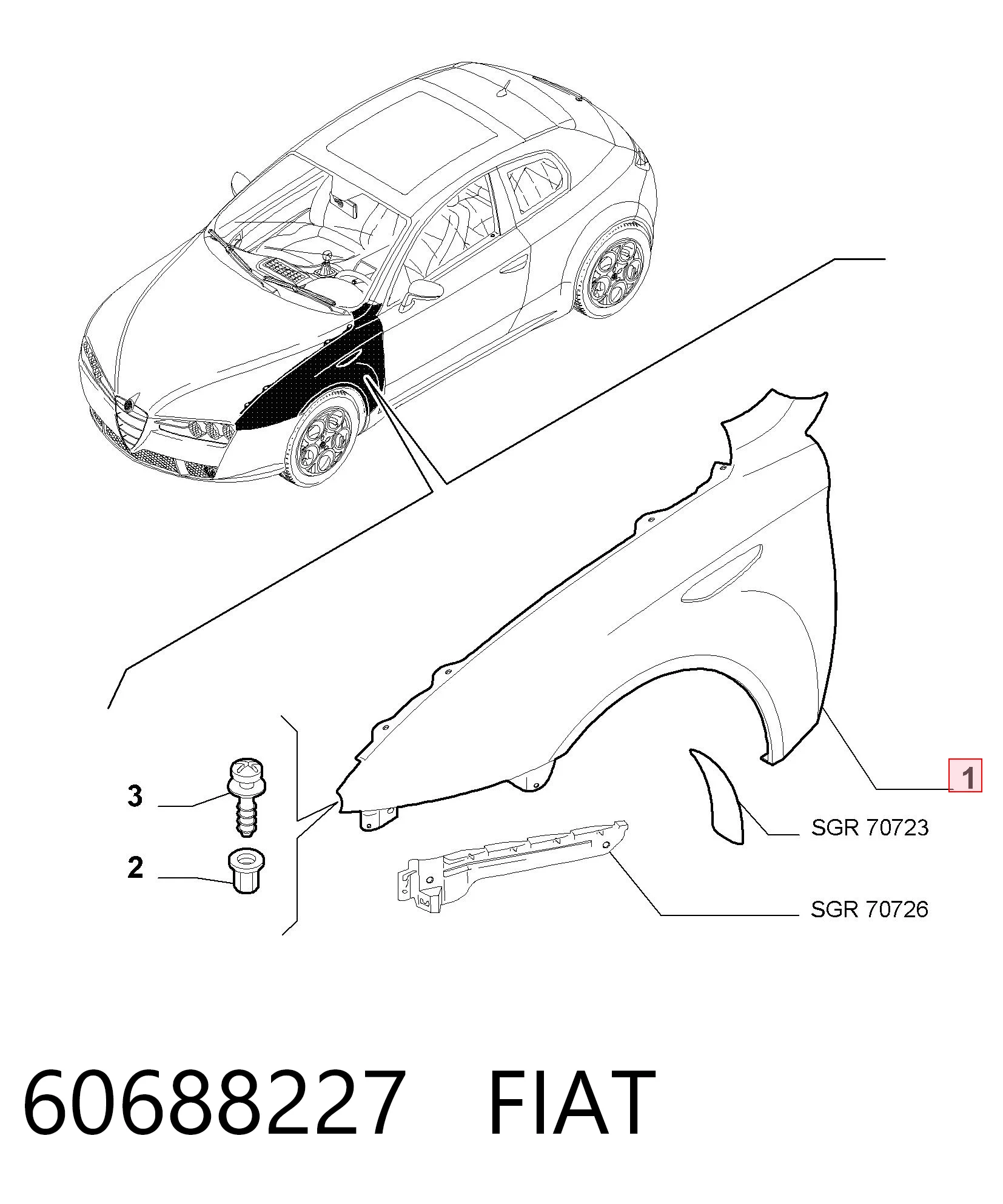 Compre Pára-lama dianteiro esquerdo Alfa Romeo 159 