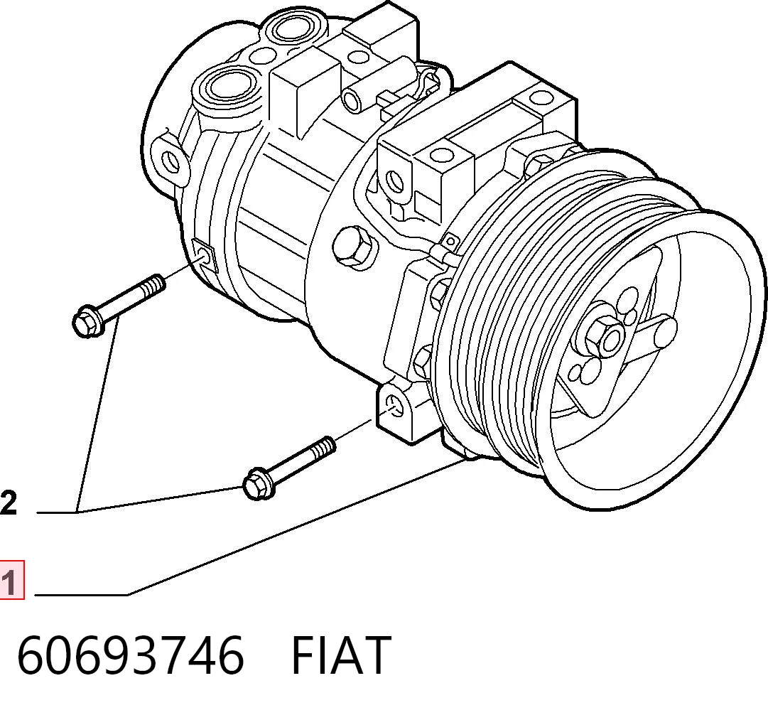 60693746 Fiat/Alfa/Lancia Compressor de aparelho de ar condicionado