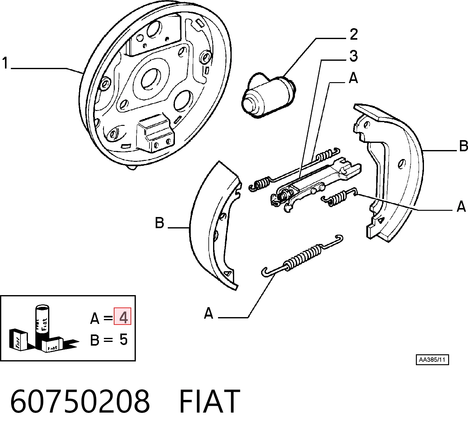 Kit de montagem das sapatas traseiras de tambor Alfa Romeo 33  905 ao melhor preço