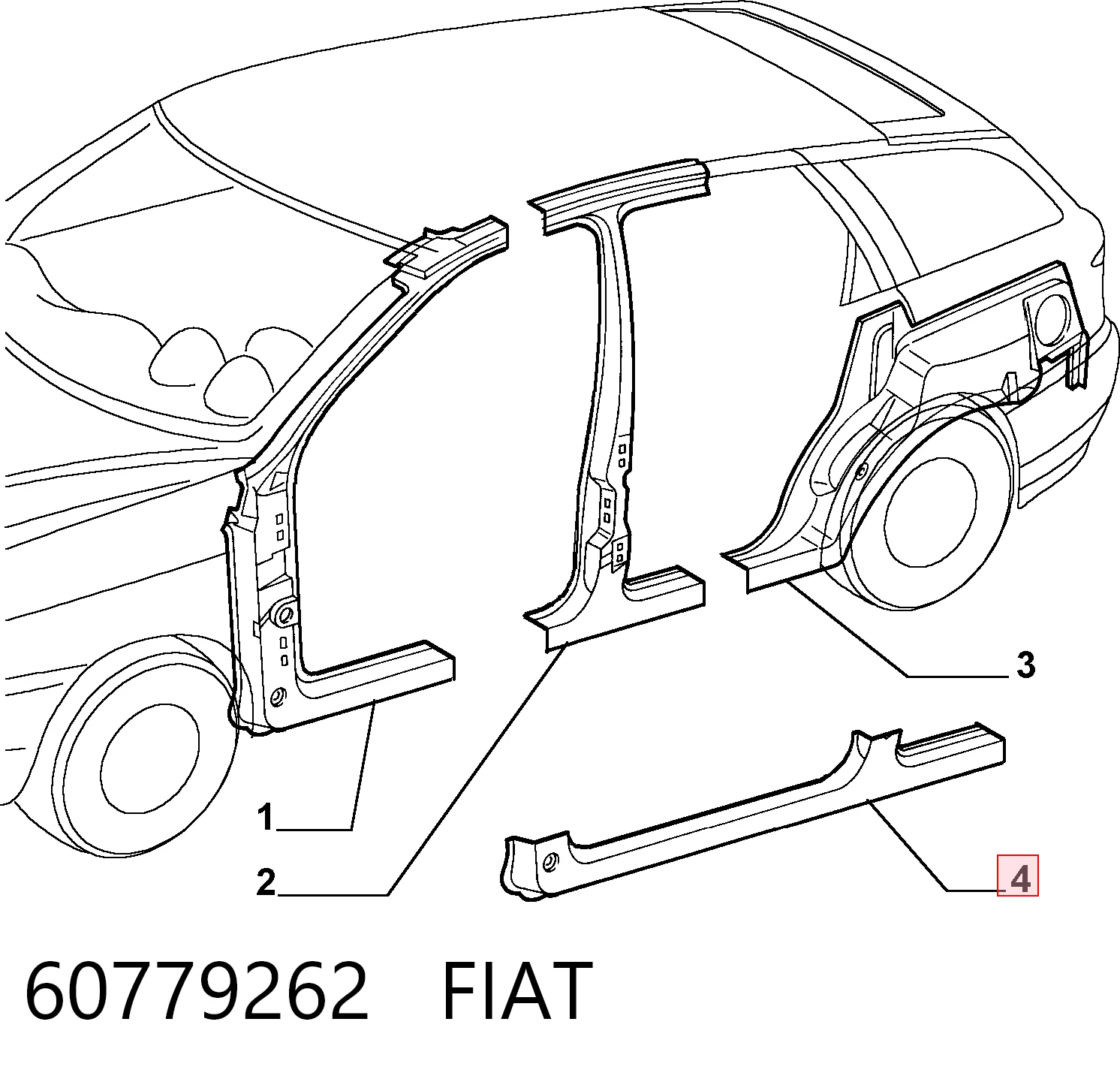 Acesso externo direito Alfa Romeo 156 932 ao melhor preço