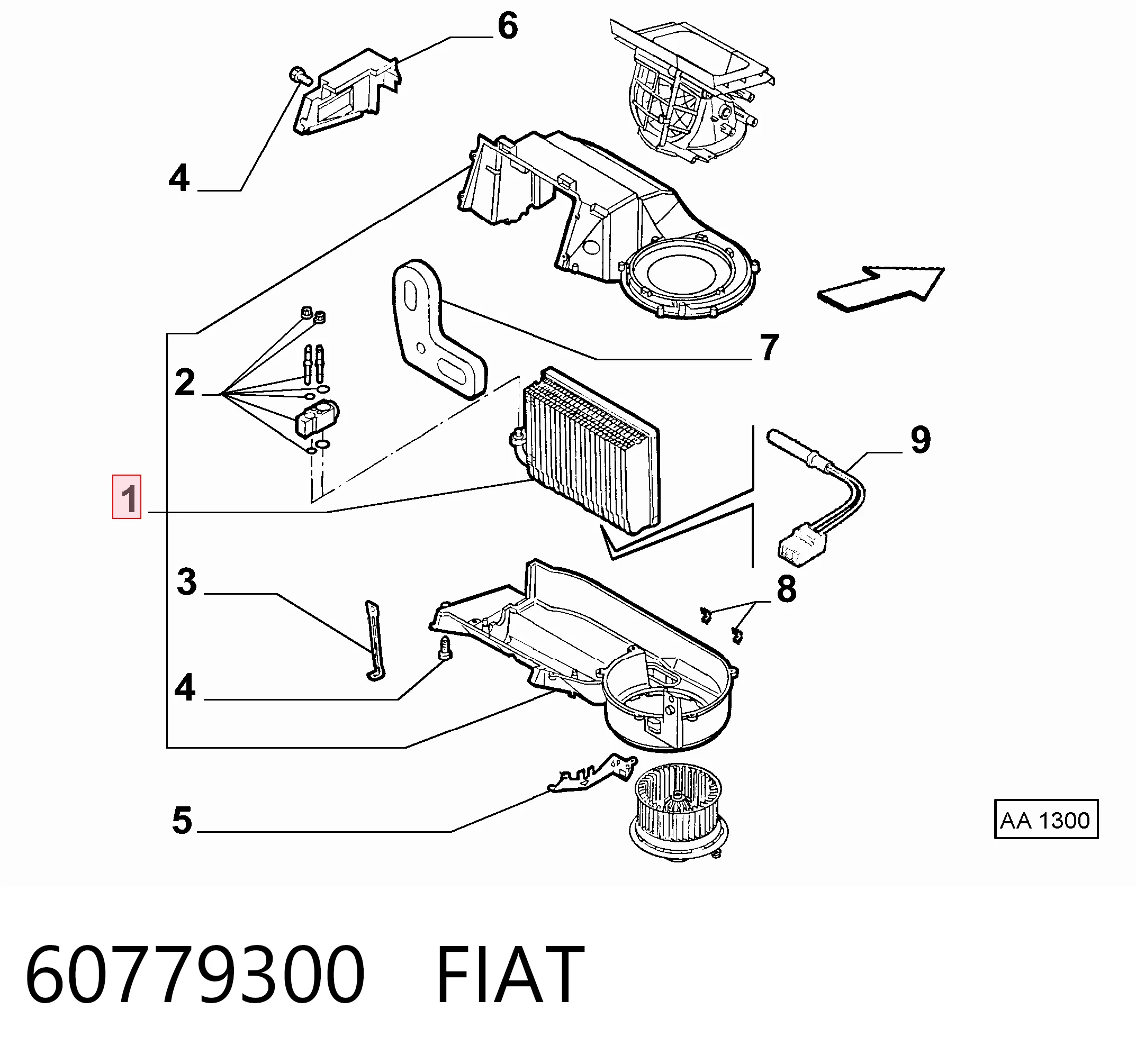 Vaporizador de aparelho de ar condicionado Alfa Romeo 147  937