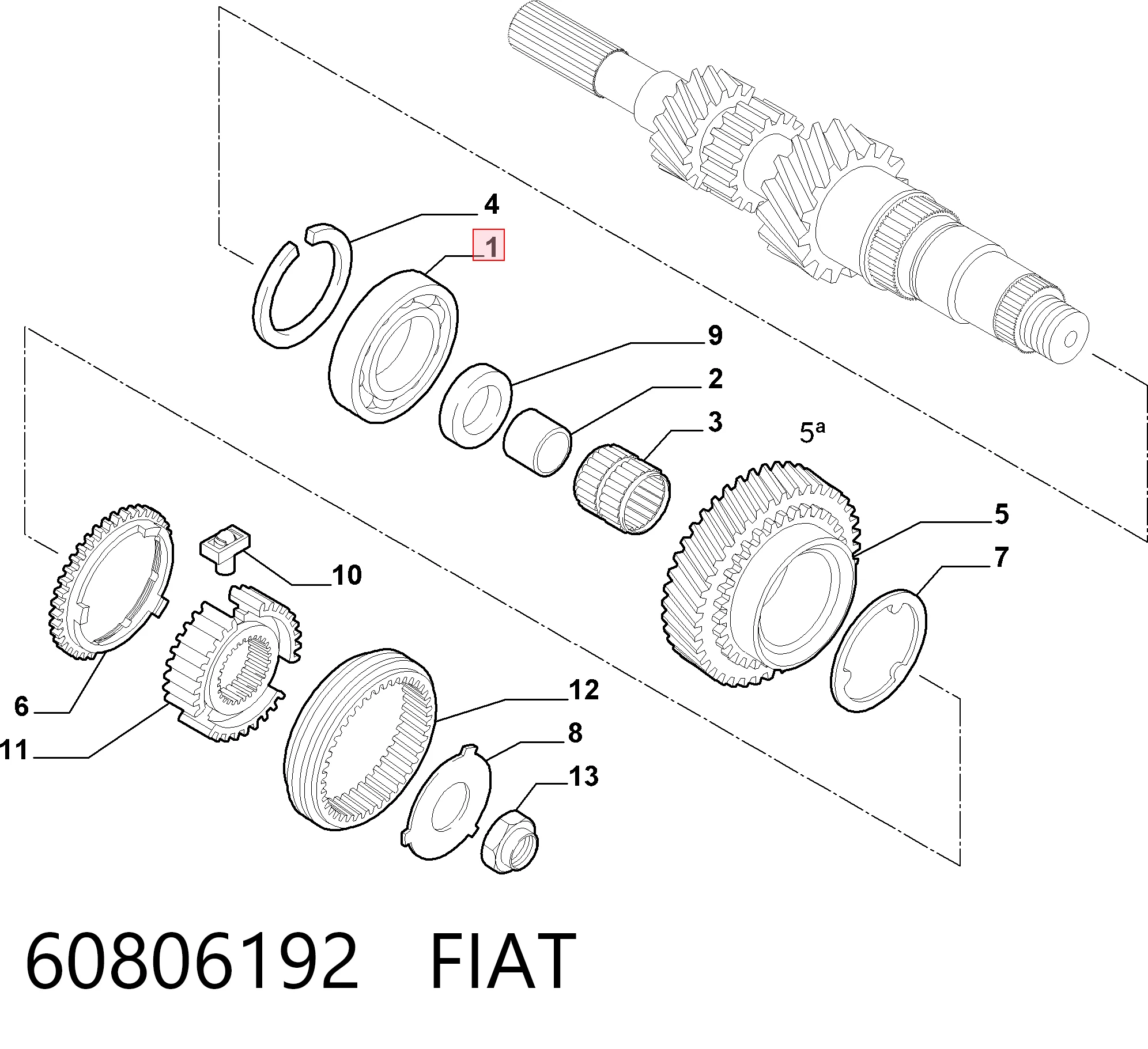 Compre Rolamento da árvore primária da Caixa de Mudança Fiat Doblo 1