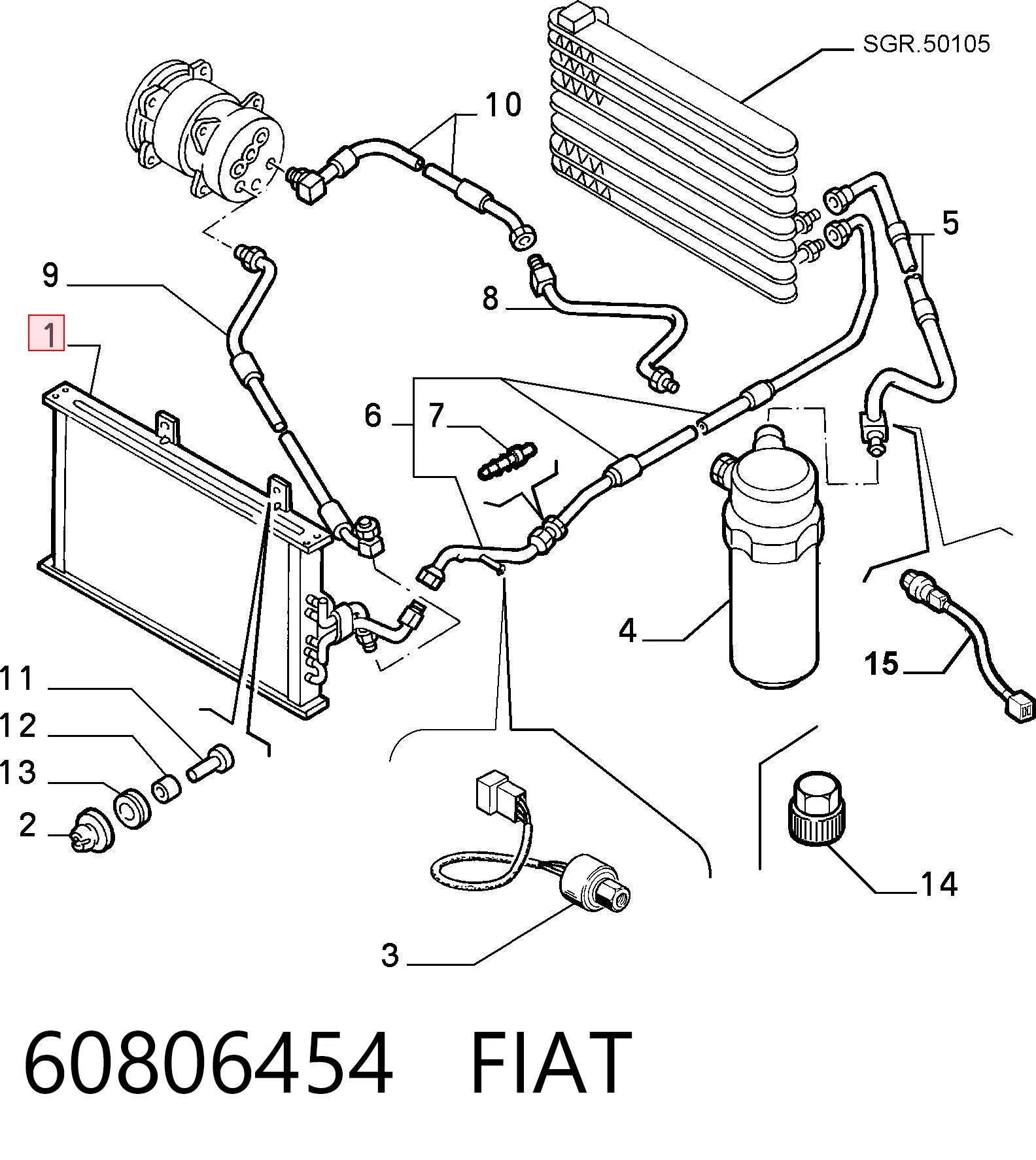 Radiador de aparelho de ar condicionado Fiat Tipo 160 ao melhor preço