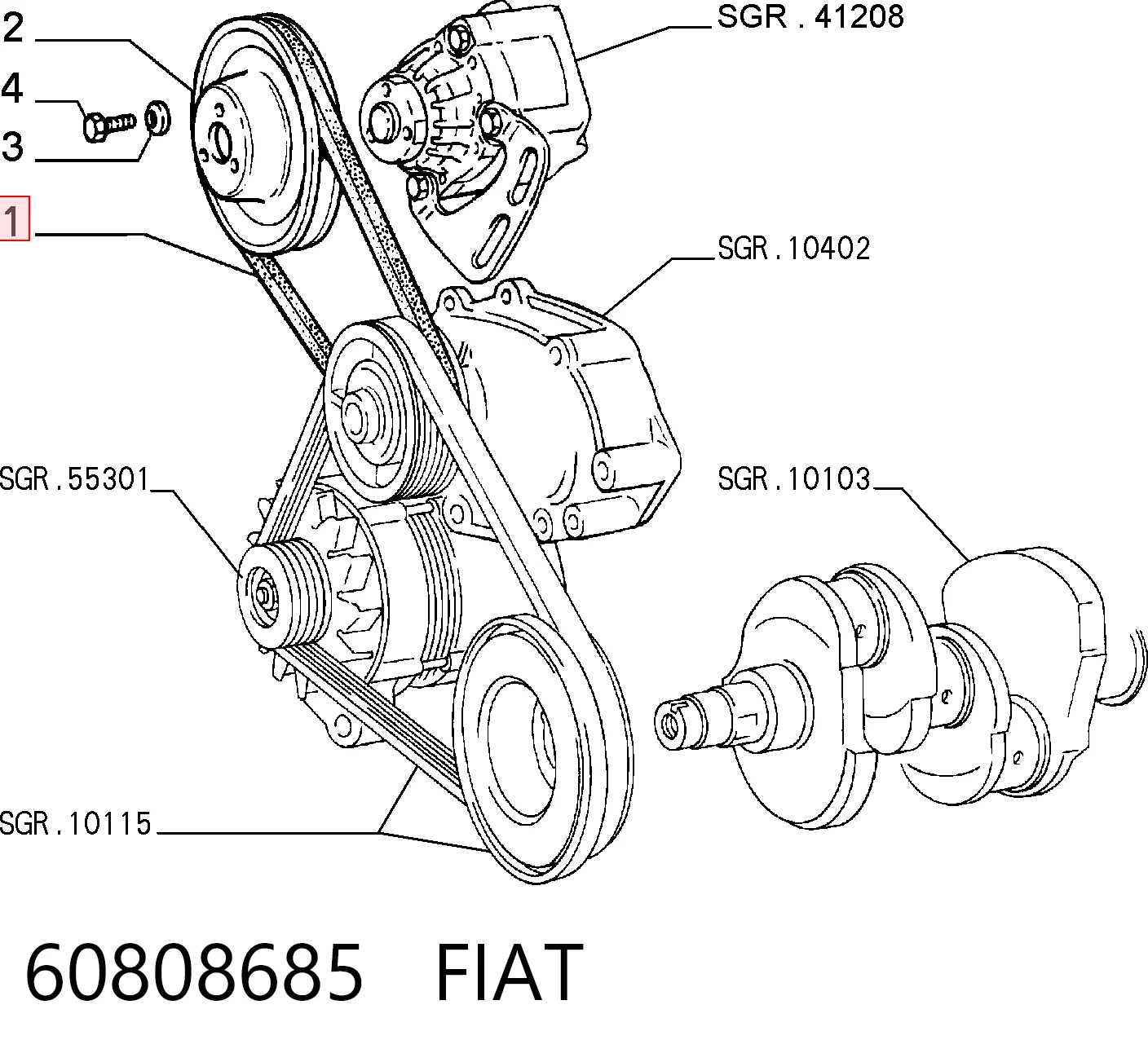  Correia dos conjuntos de transmissão Seat 600 D hatchback (1963 - 1970) D