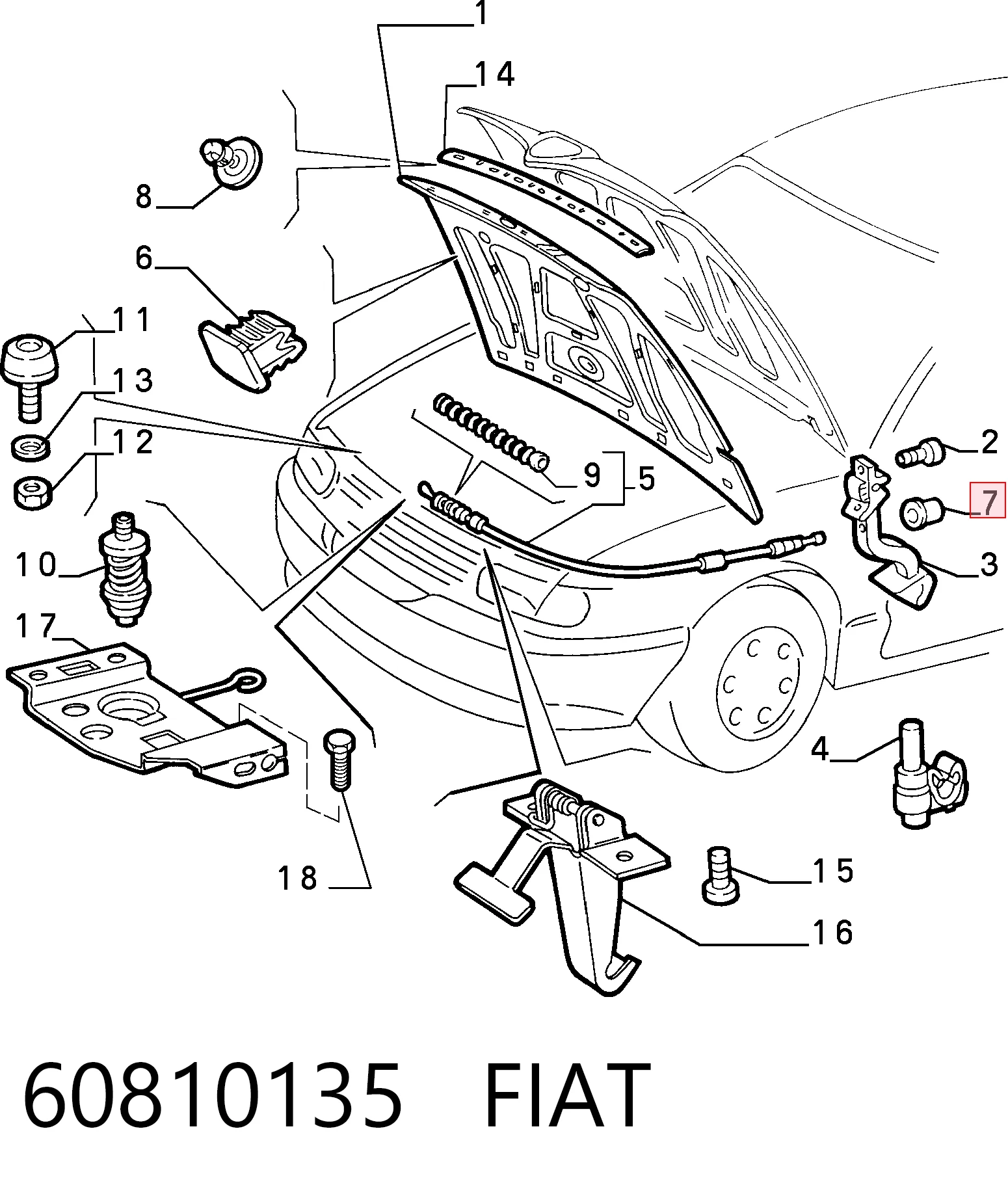 Kit de reparação de suporte do freio dianteiro para Seat Marbella  28