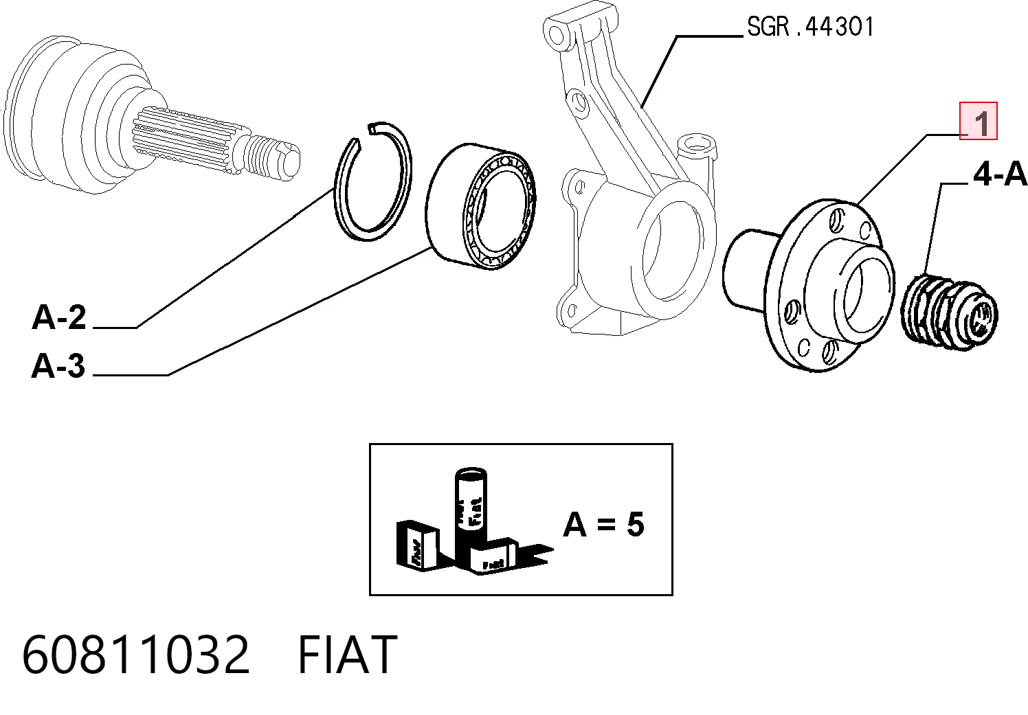 60811032 Fiat/Alfa/Lancia