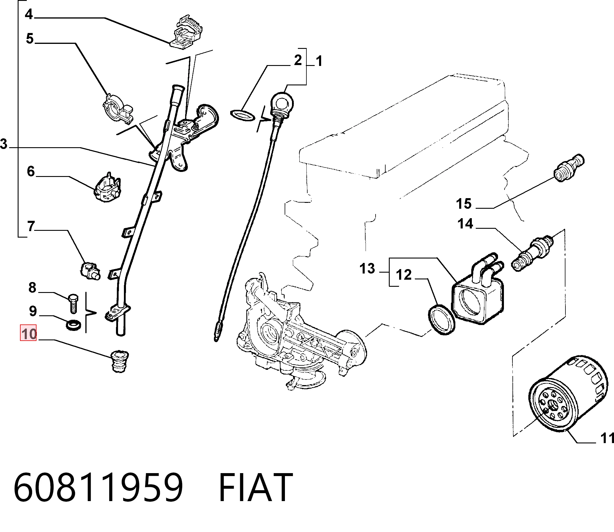 Compre Sonda (indicador) do nível de óleo no motor Alfa Romeo GT 
