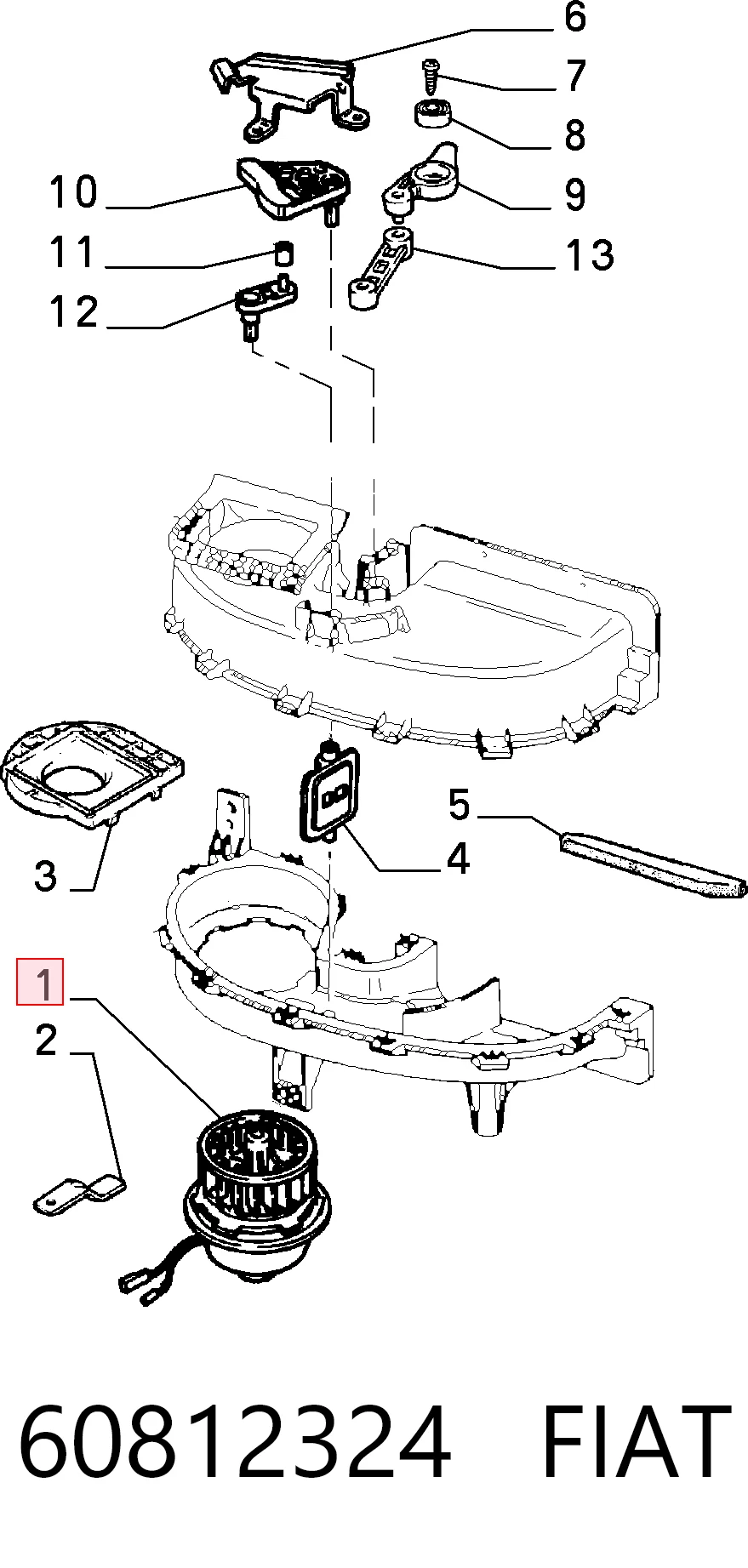 Motor de ventilador de forno (de aquecedor de salão) para Fiat Tempra 159