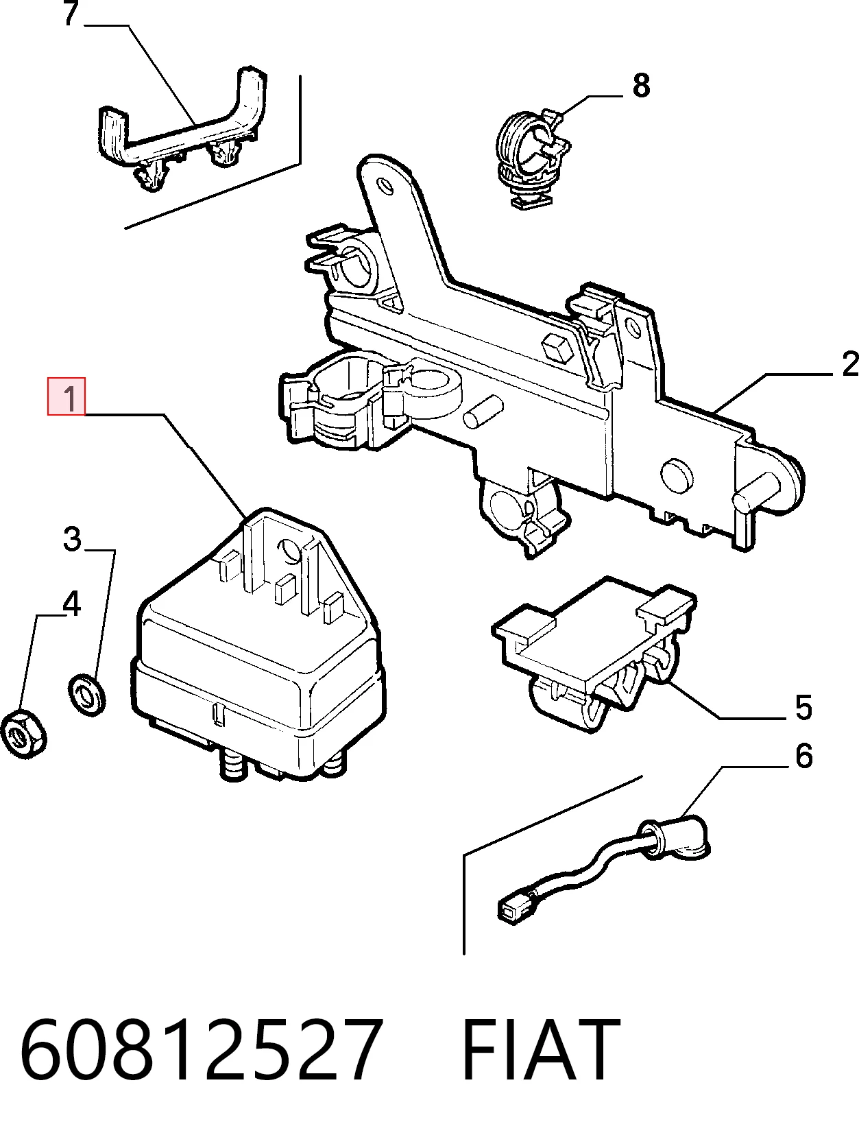 Relê das velas de incandescência para Fiat Punto 176