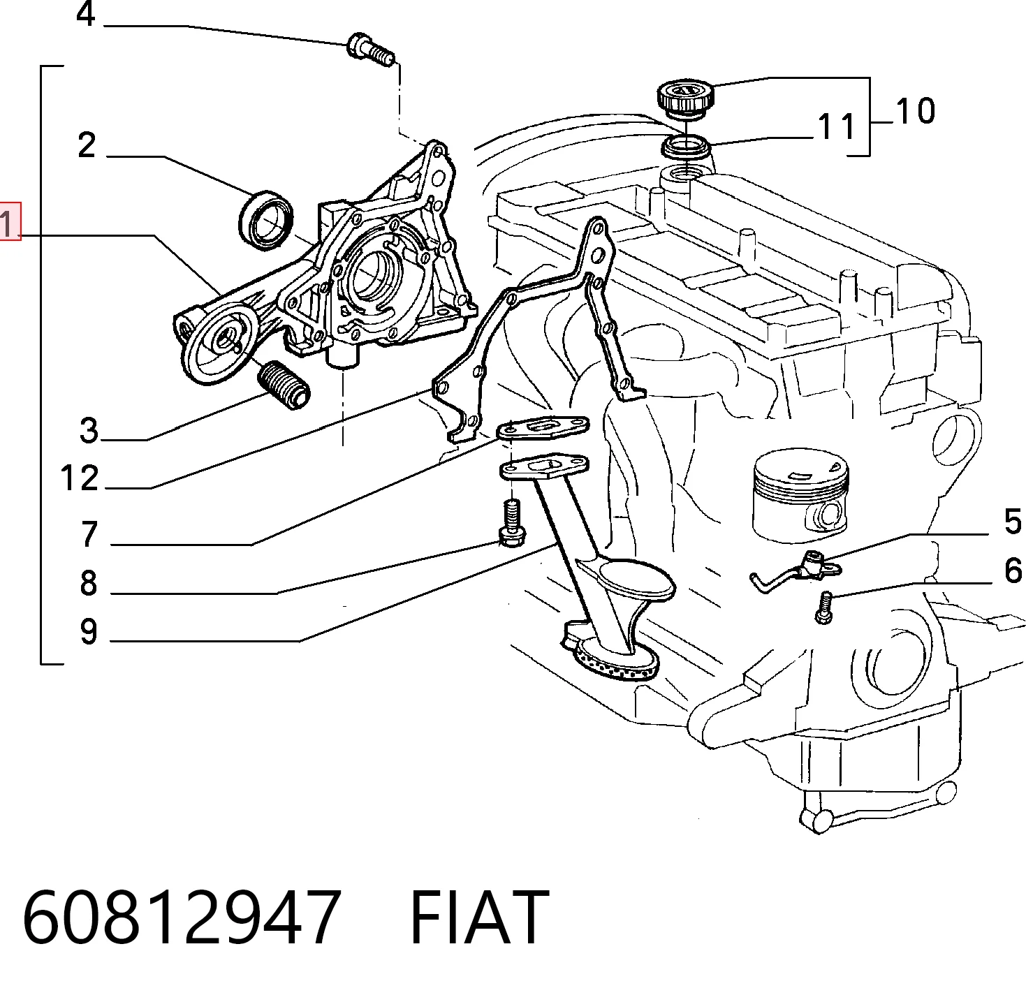 Bomba de óleo para Alfa Romeo 146 930
