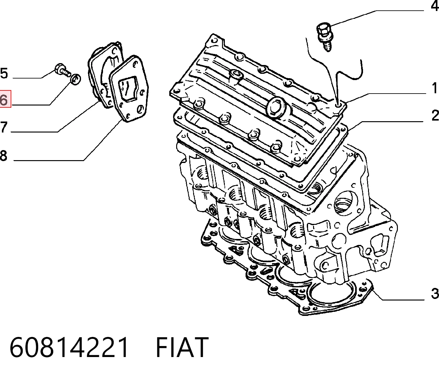  Vedante de cabeça de motor (CBC) Alfa Romeo 146 hatchback (930) (1994 - 2001) 