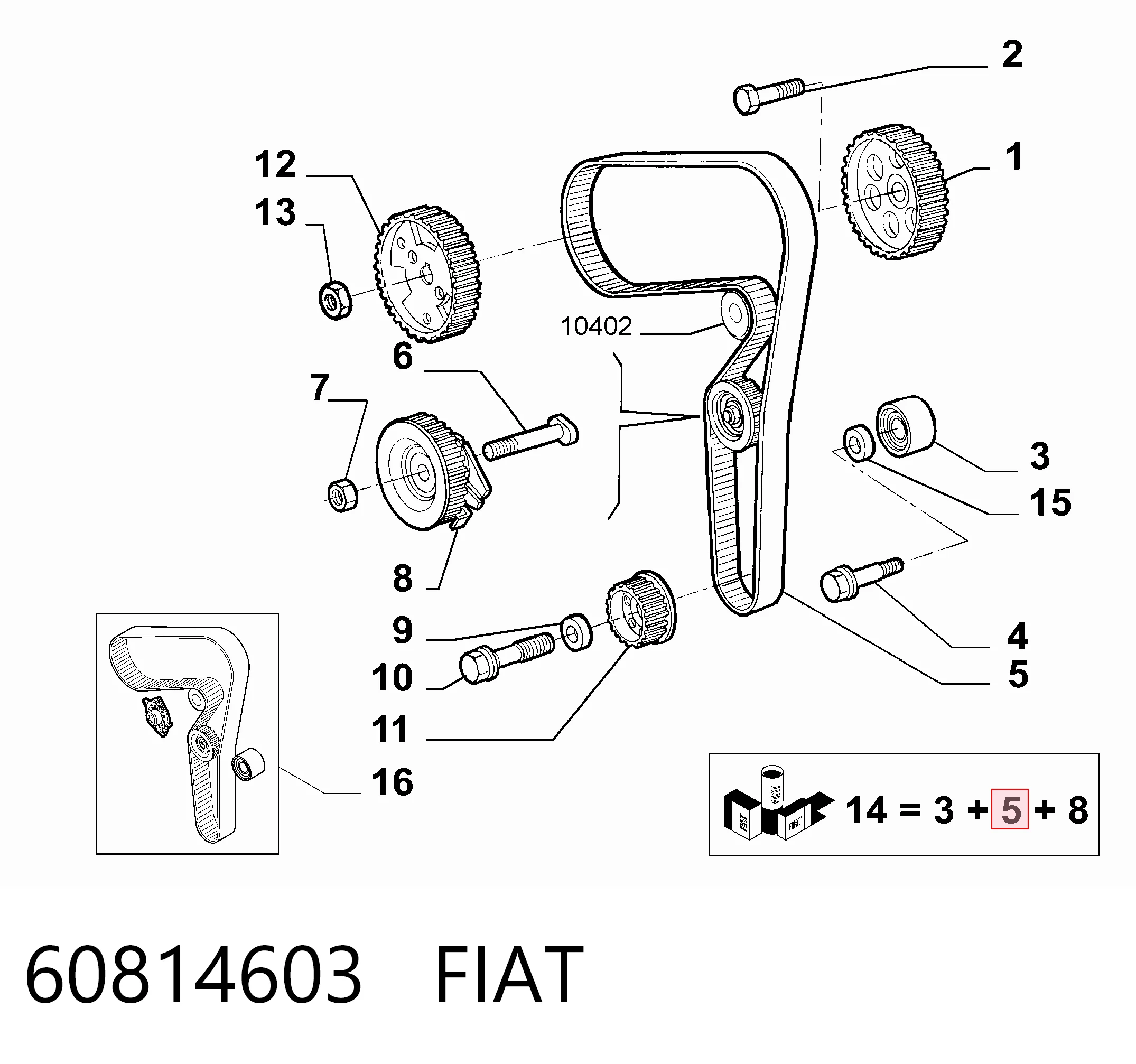 Correia do mecanismo de distribuição de gás Alfa Romeo 146 preço, a partir de 35,59 USD