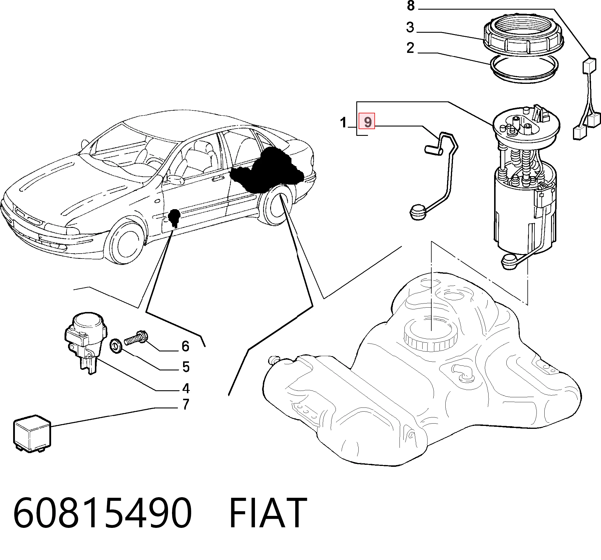 Sensor do nível de combustível no tanque Alfa Romeo 146 preço, a partir de 34,44 USD