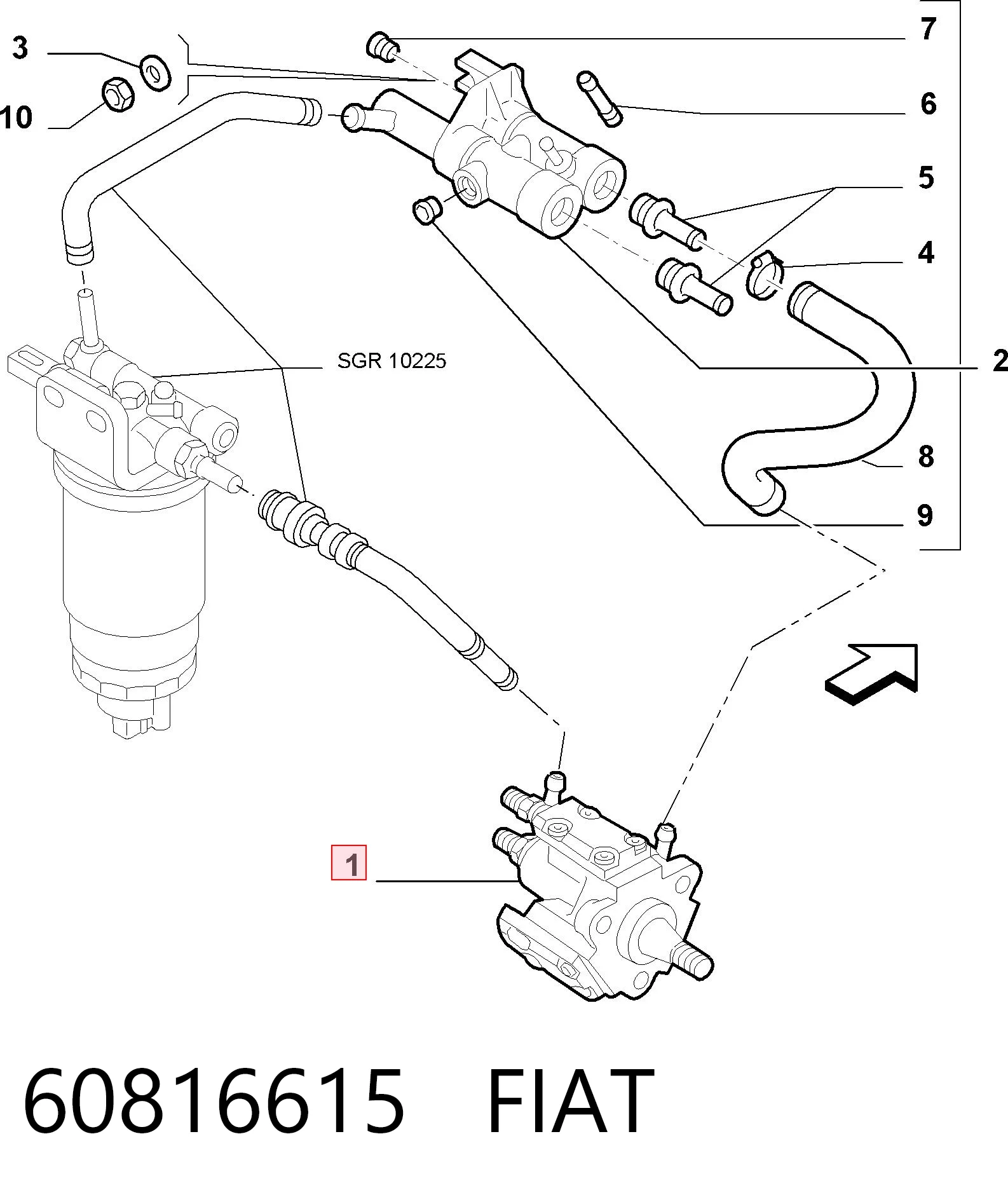  Bomba de combustível de pressão alta Fiat Brava hatchback (182) (1995 - 2001) 