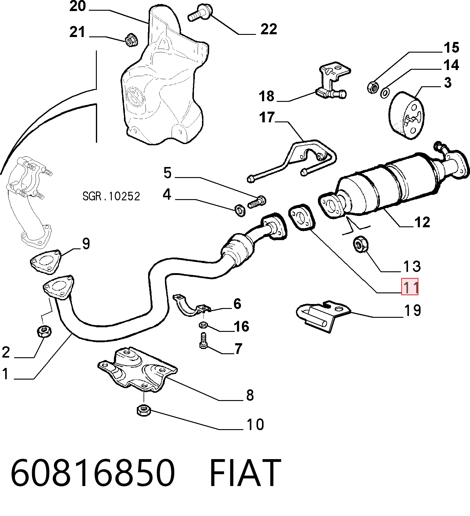  Vedante de tubo de admissão do silenciador Alfa Romeo 147 hatchback (937) (2001 - 2010) 