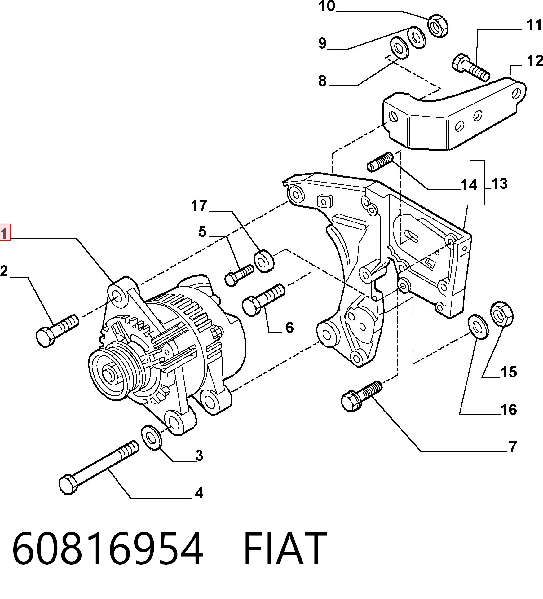 60816954 Fiat/Alfa/Lancia Gerador