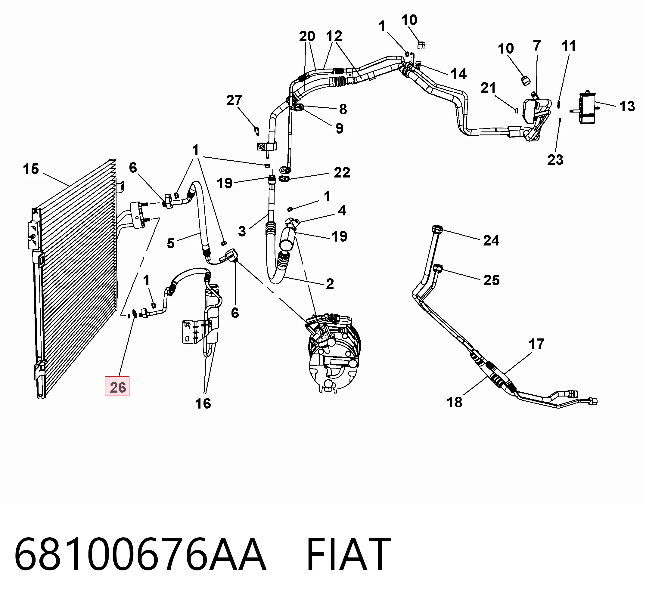 68100676AA Fiat/Alfa/Lancia
