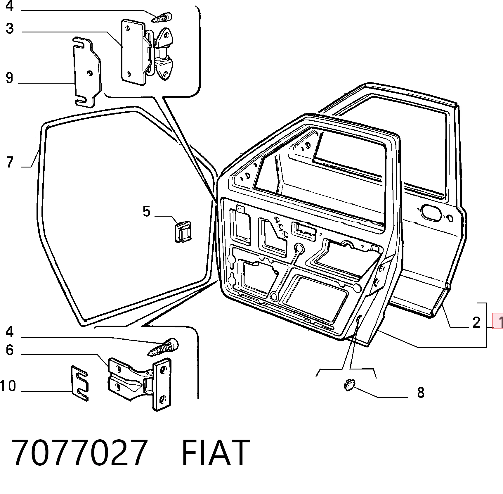 Porta dianteira esquerda Fiat Fiorino  146 Uno ao melhor preço