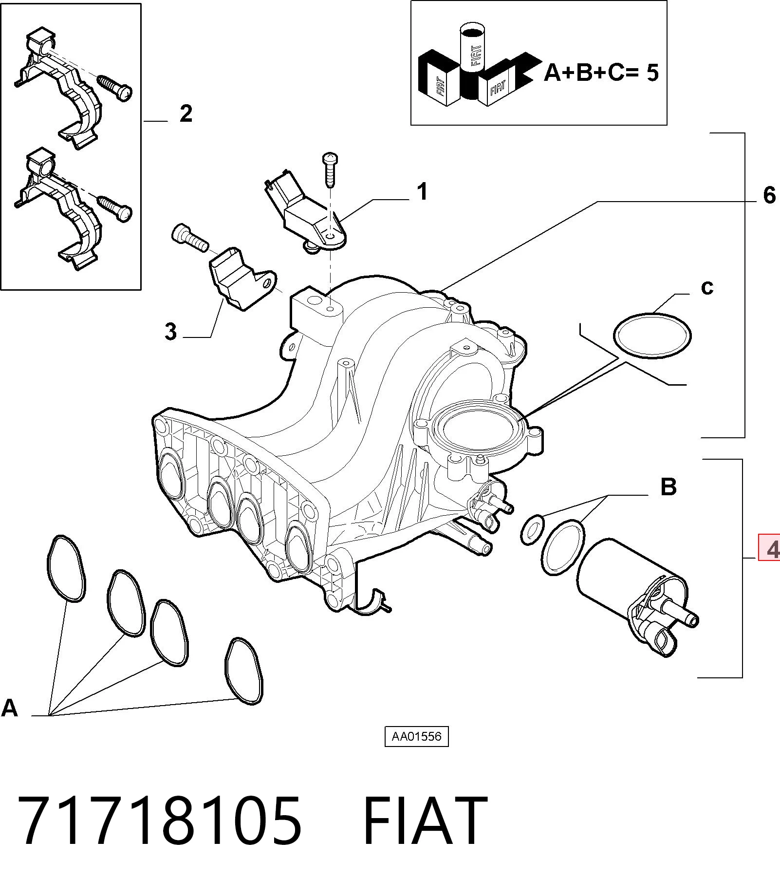 71718105 Fiat/Alfa/Lancia Válvula (regulador) de marcha a vácuo