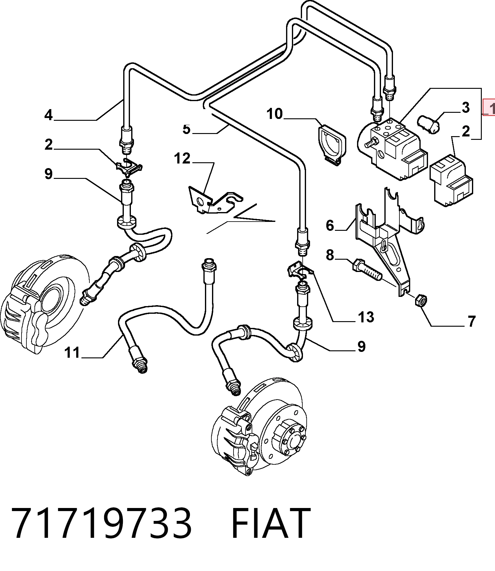 0265225281 Bosch Unidade hidráulico de controlo ABS