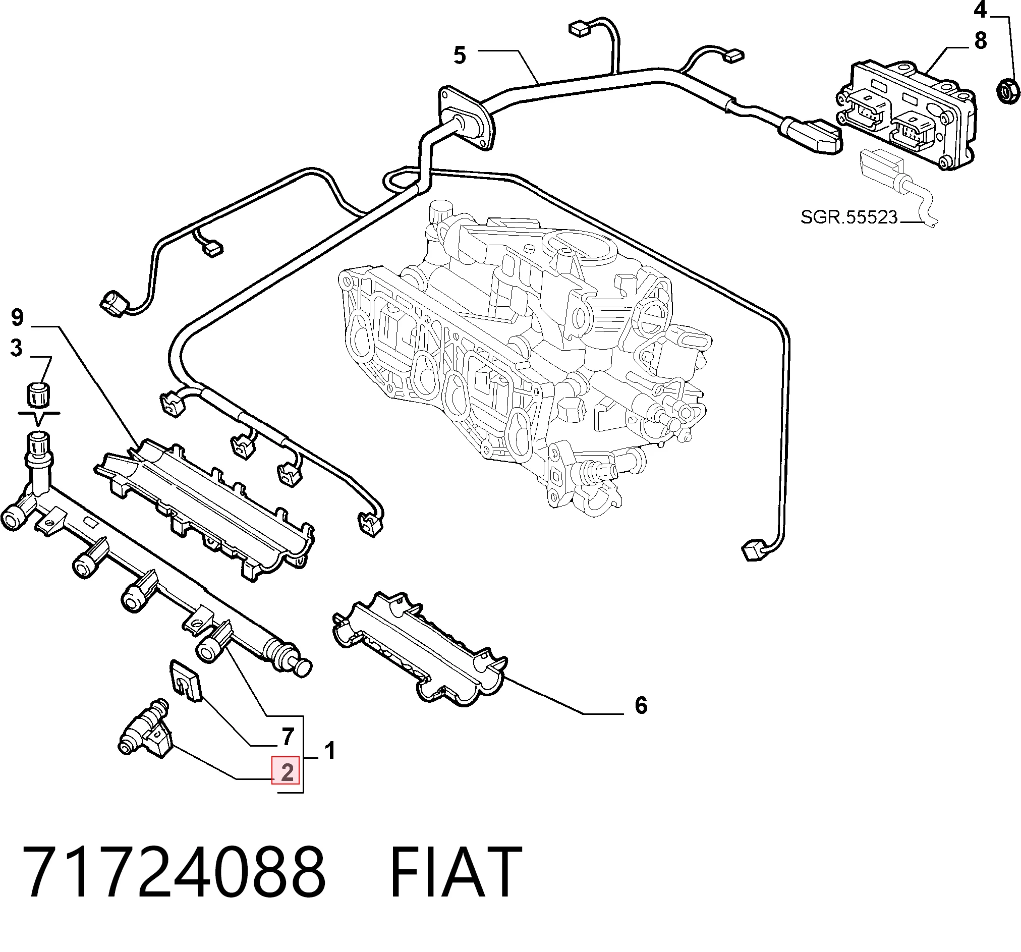 Compre Injetor de injeção de combustível Fiat Punto 2